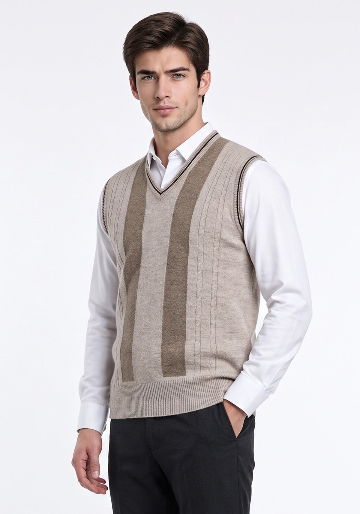 100% Lambswool Lt Wicker Sleeveless
