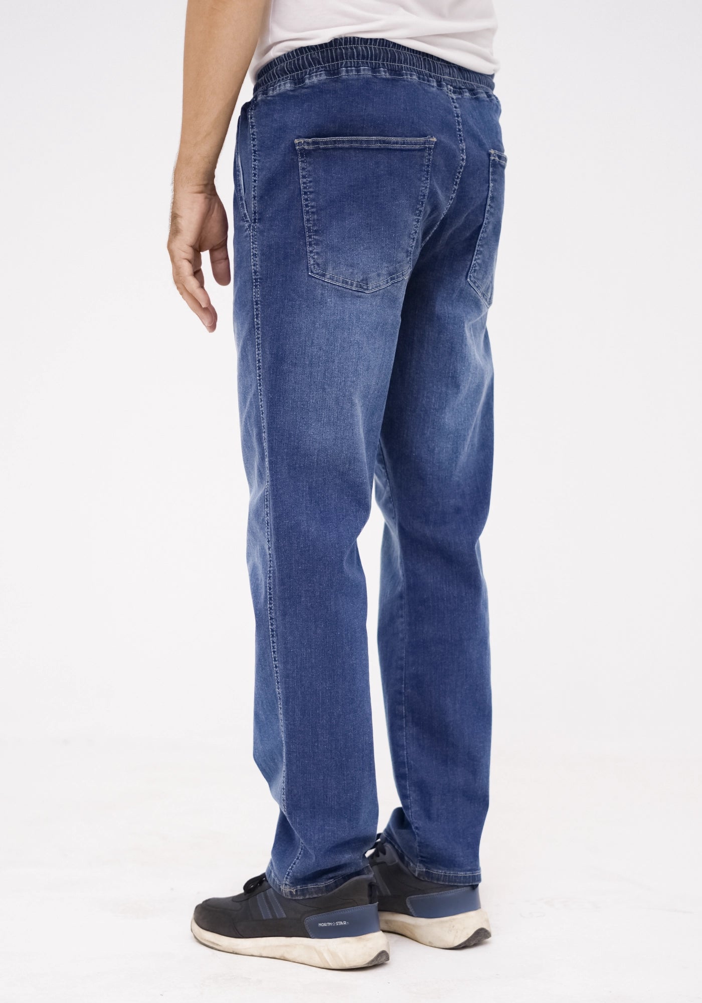 Men Relaxed Fit Drawstring Denim Jogger