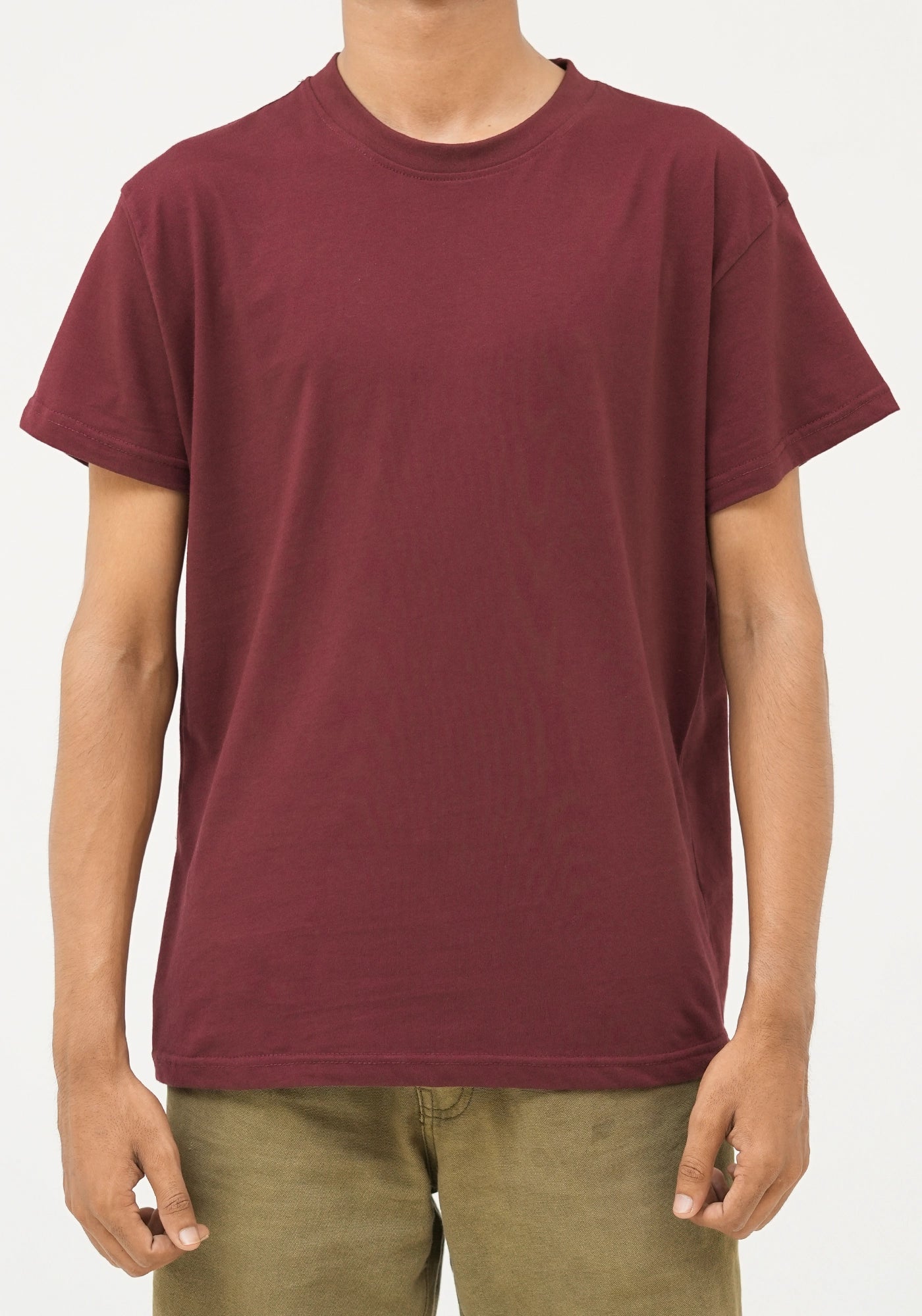 100% Cotton Plain Round Neck T-shirt