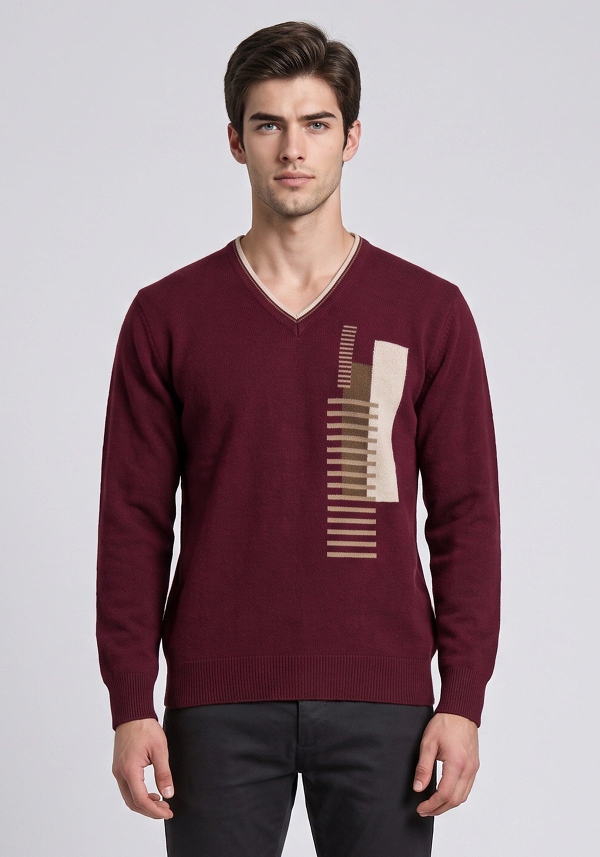 100% Lambswool Maroon Pullover