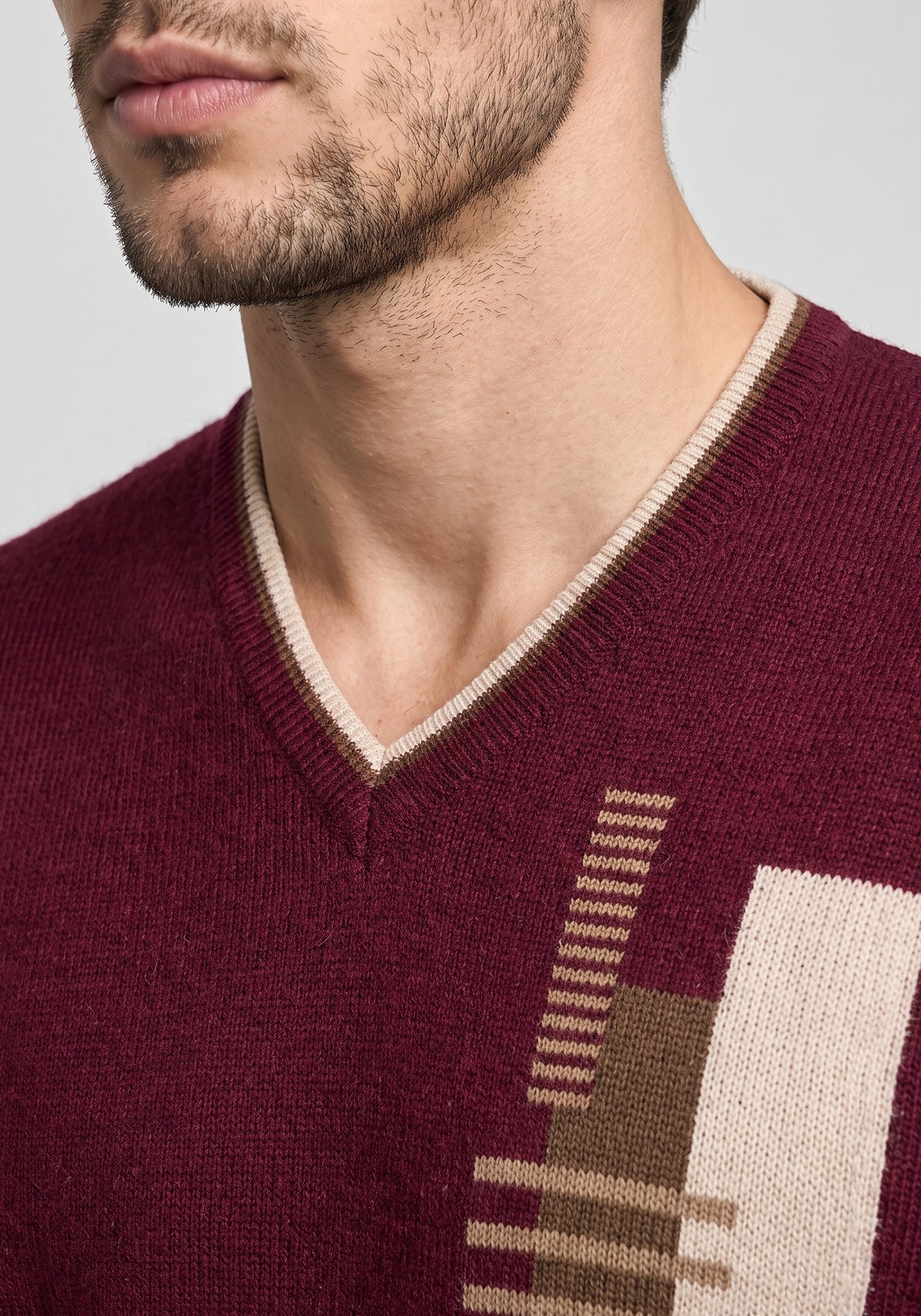 100% Lambswool Maroon Pullover