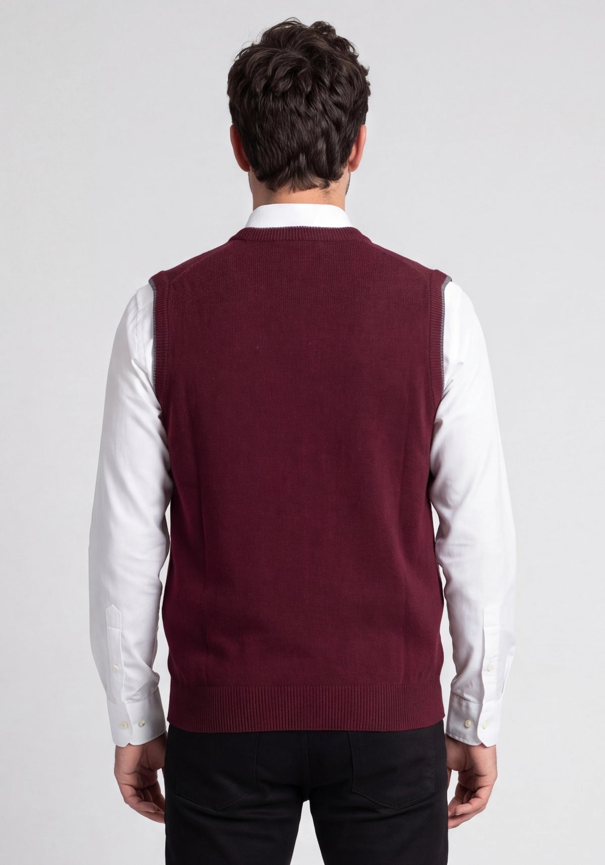 100% Lambswool Maroon Sleeveless