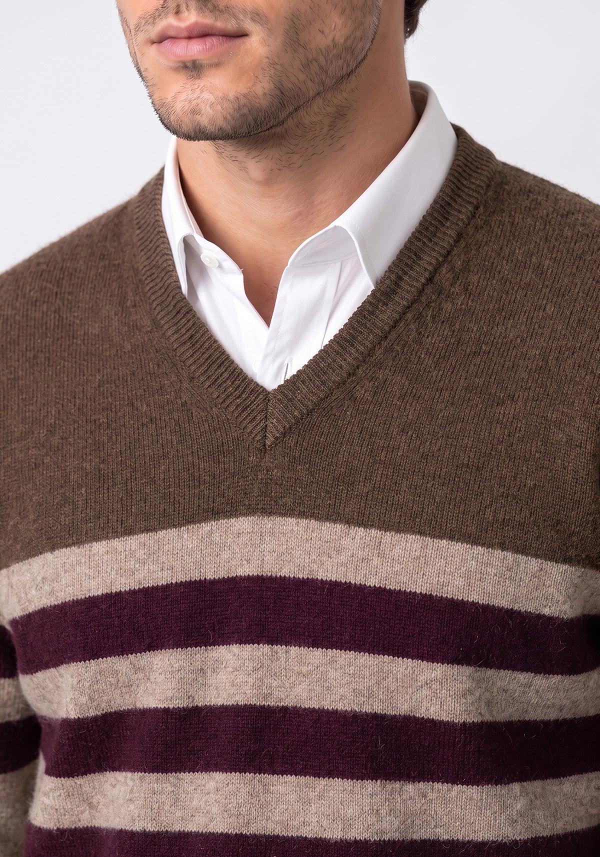 100% Lambswool Mix Brown Pullover