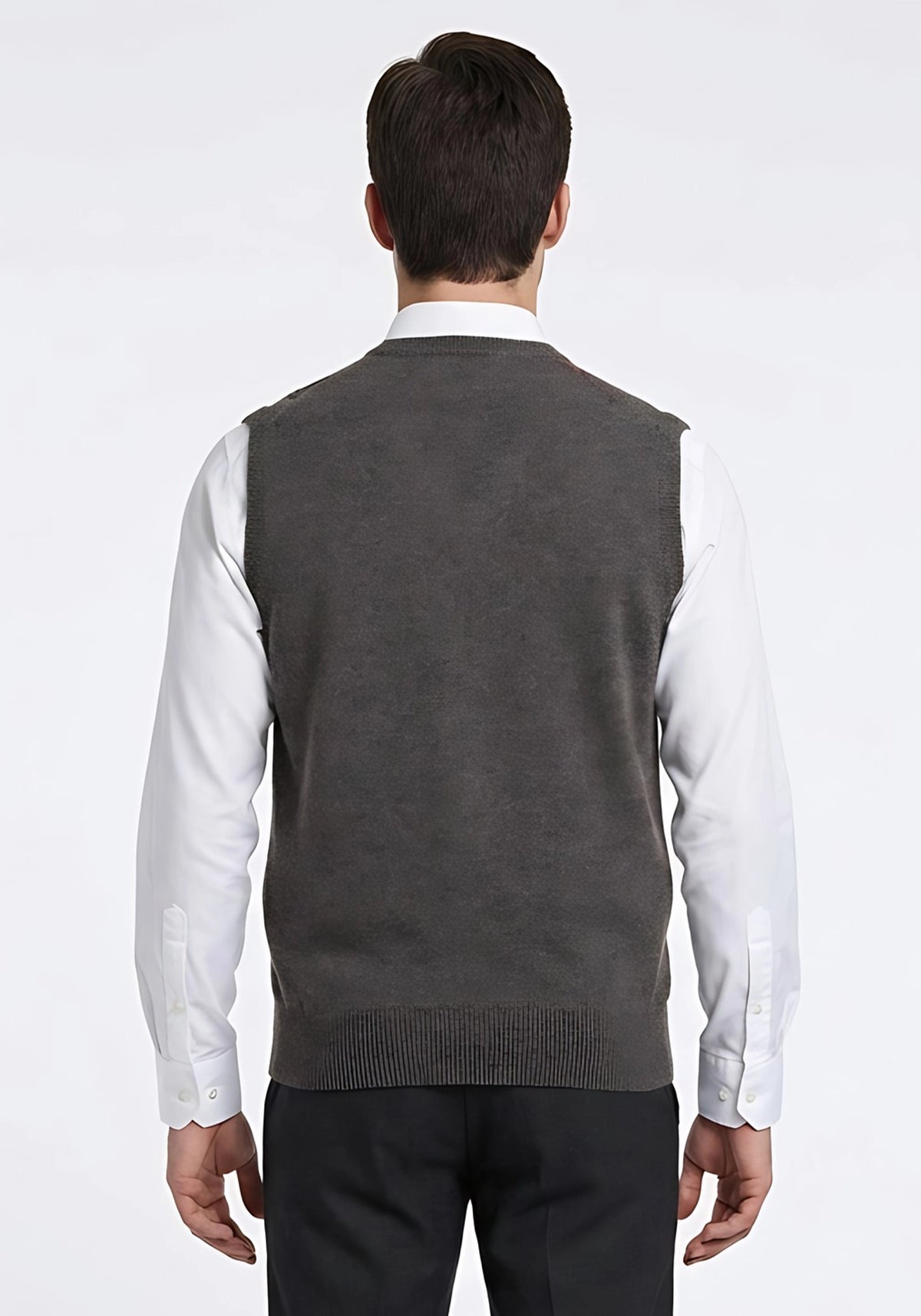 100% Lambswool Charcoal Black Sleeveless