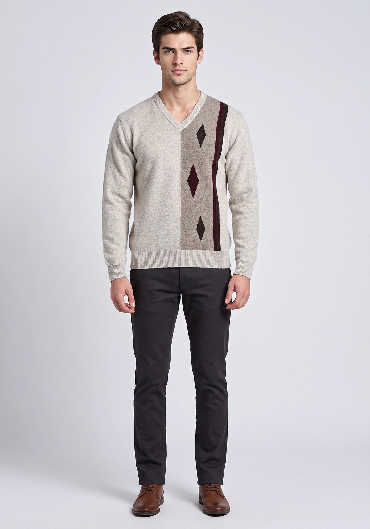 100% Lambswool Lt Beige Pullover