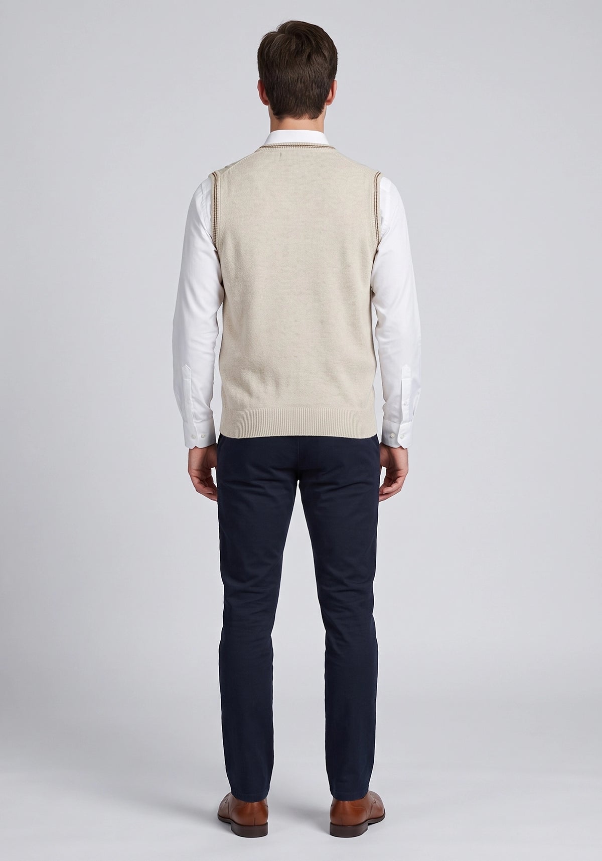 100% Lambswool LT Beige Sleeveless
