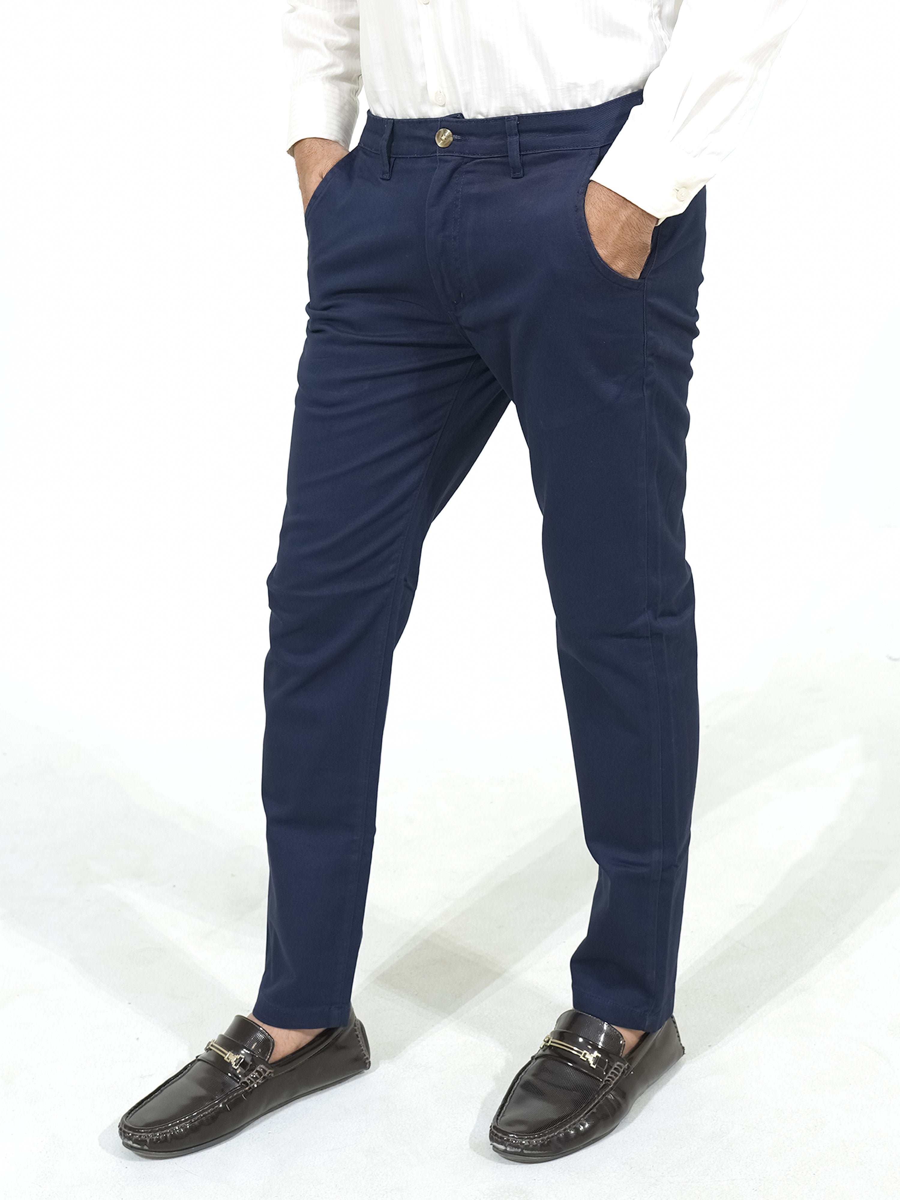 100% Cotton Navy Khaki Chino