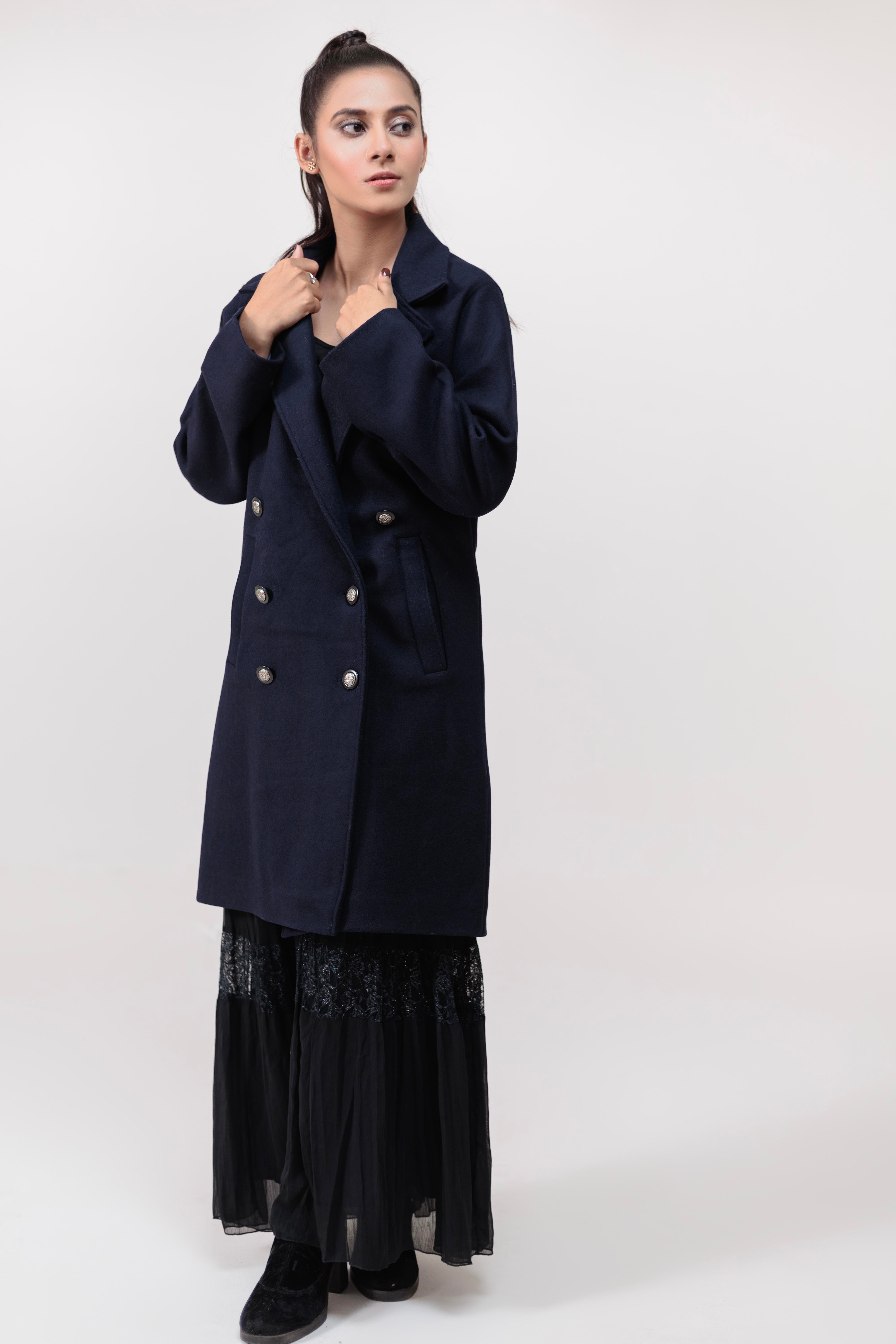 Soft Acrylic Wool Long Coat