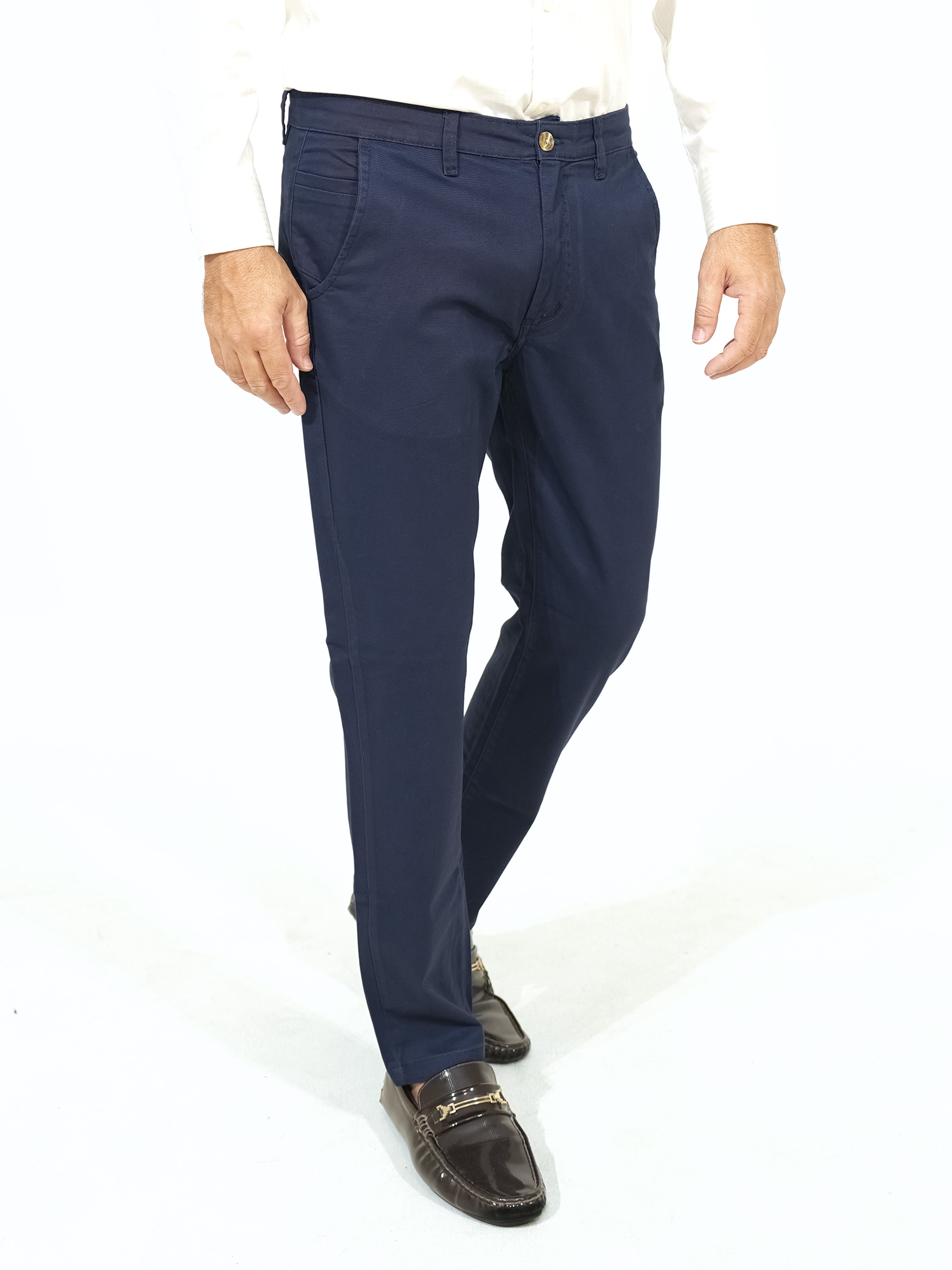 100% Cotton Navy Khaki Chino