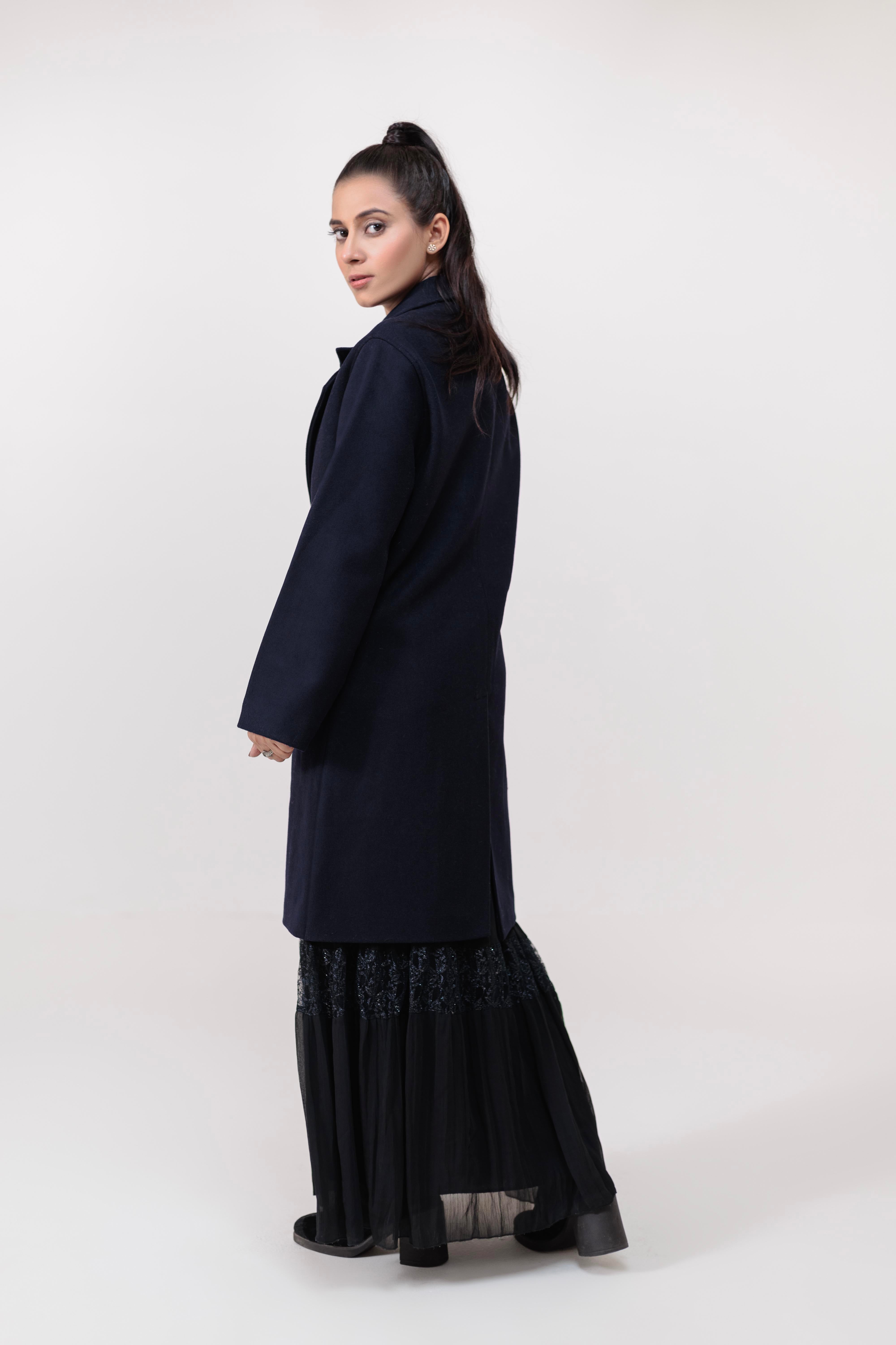 Soft Acrylic Wool Long Coat