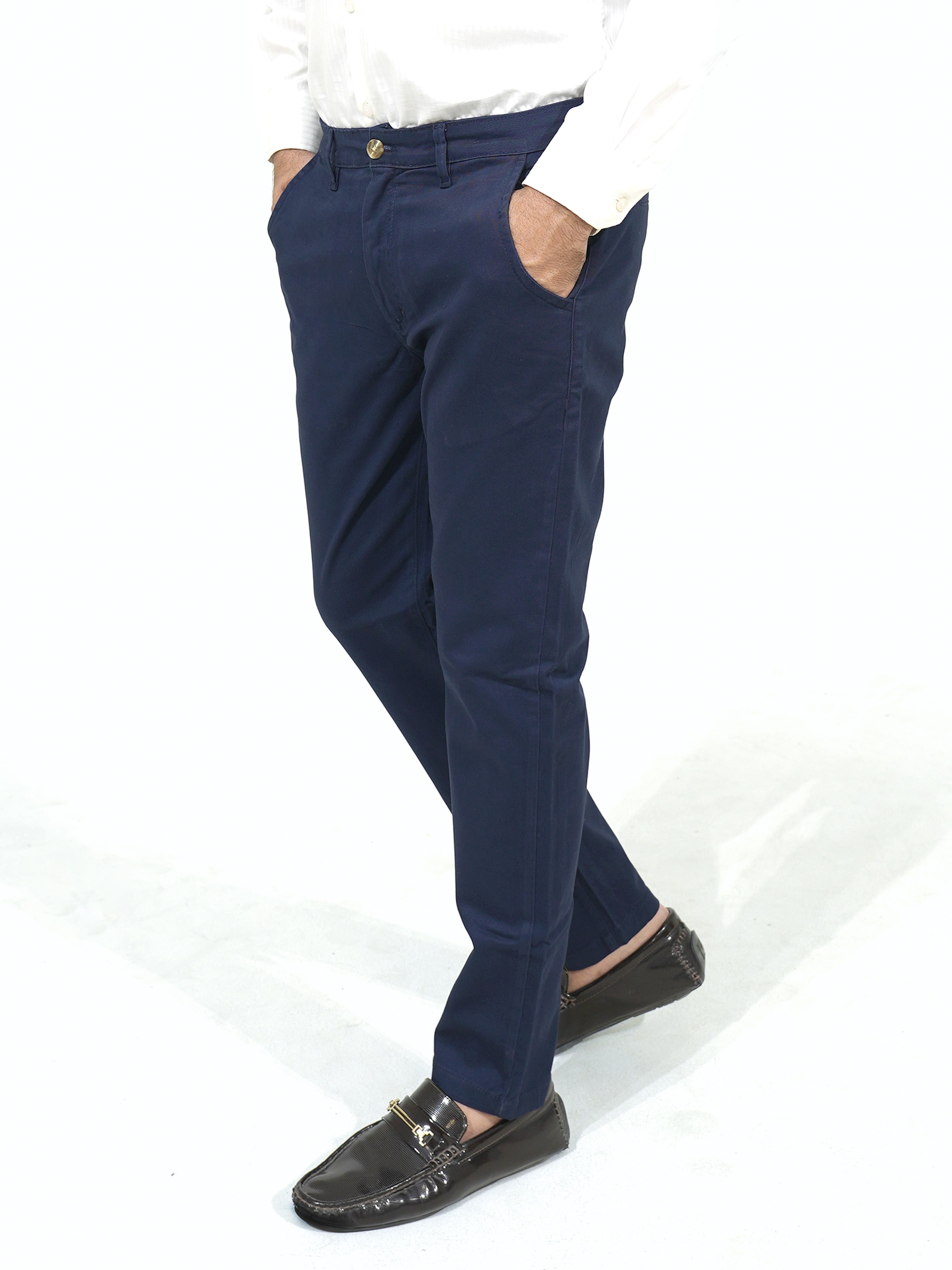 100% Cotton Navy Khaki Chino