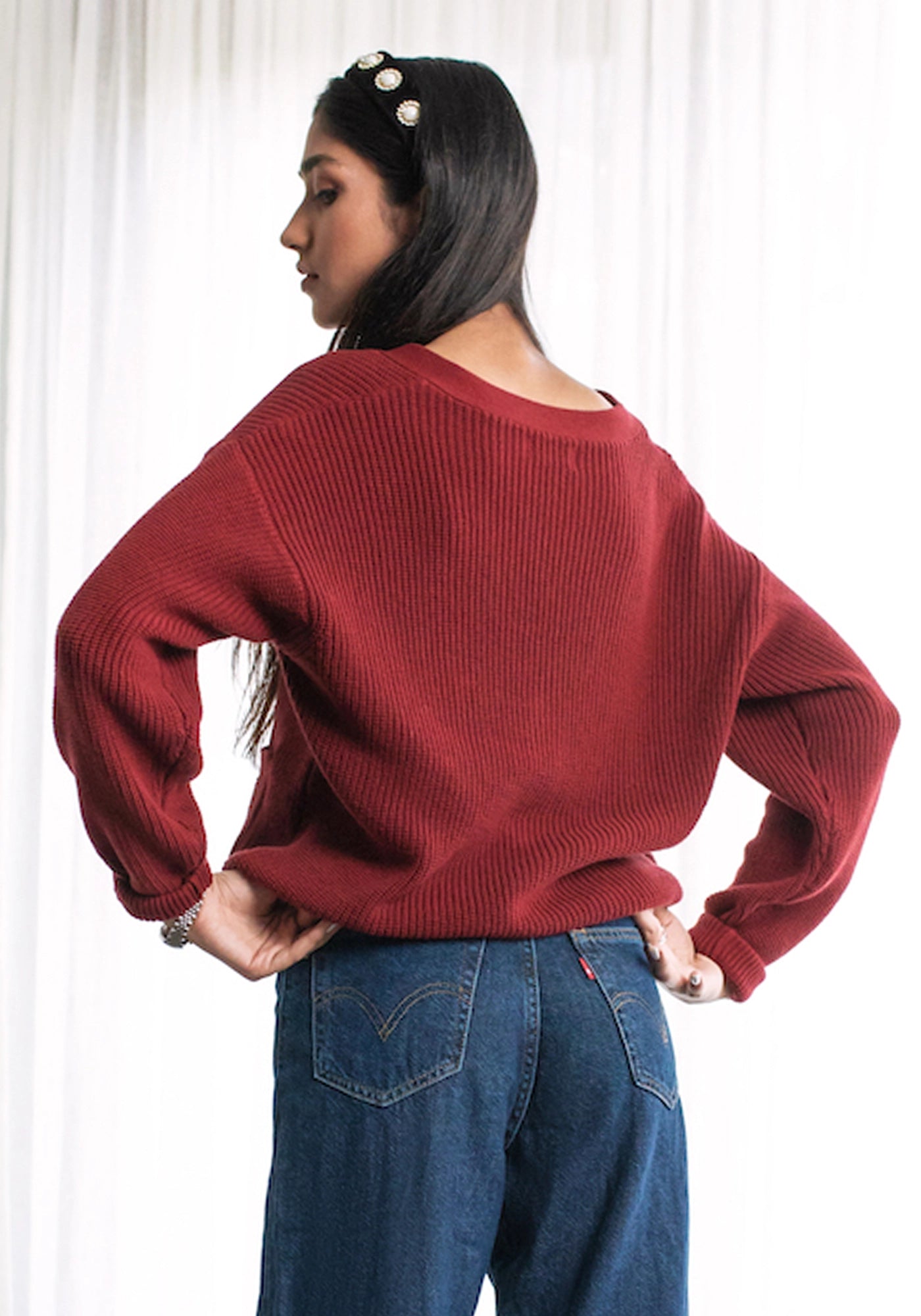 100% Cotton Knitted Button-Front Cardigan