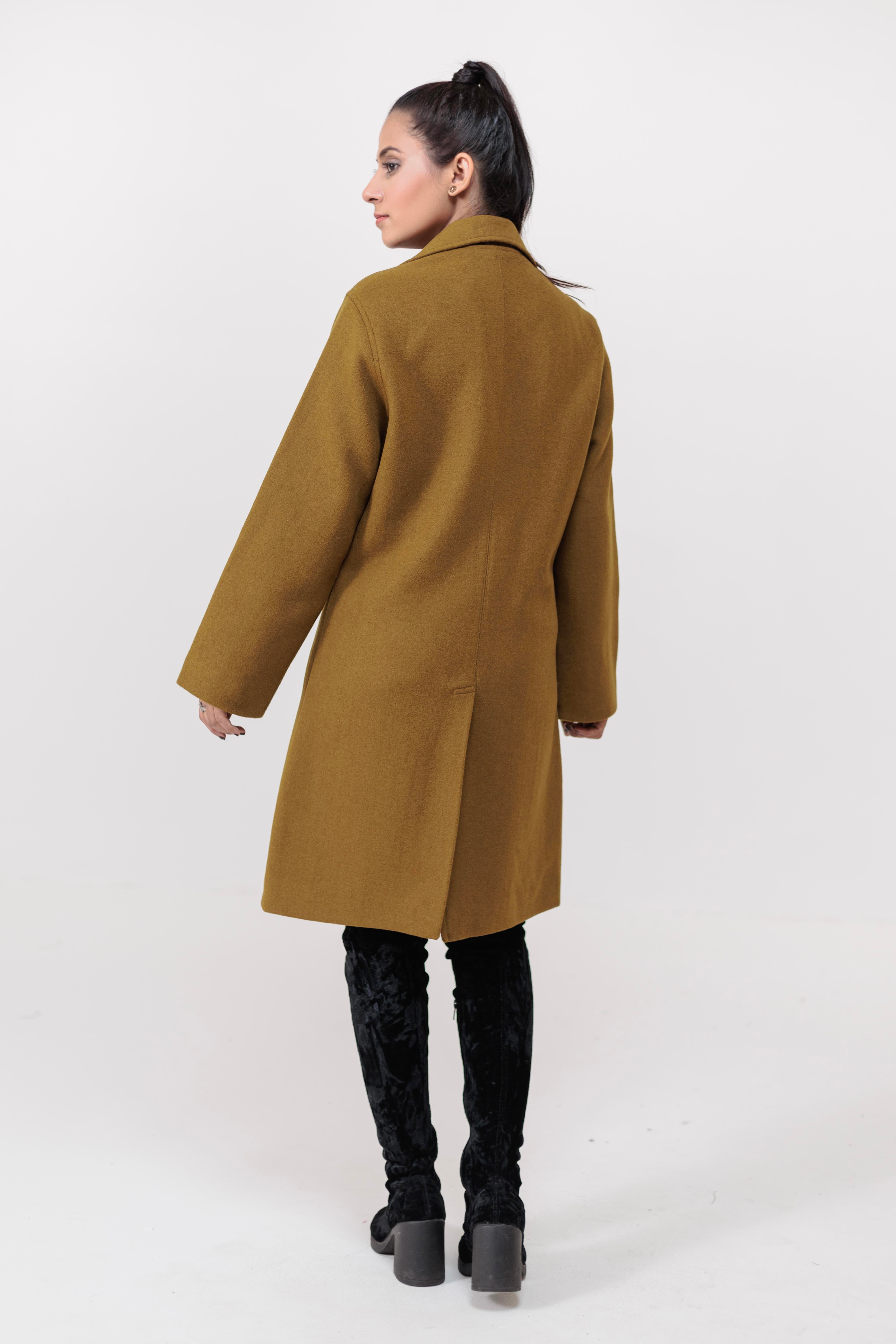 Soft Acrylic Wool Long Coat