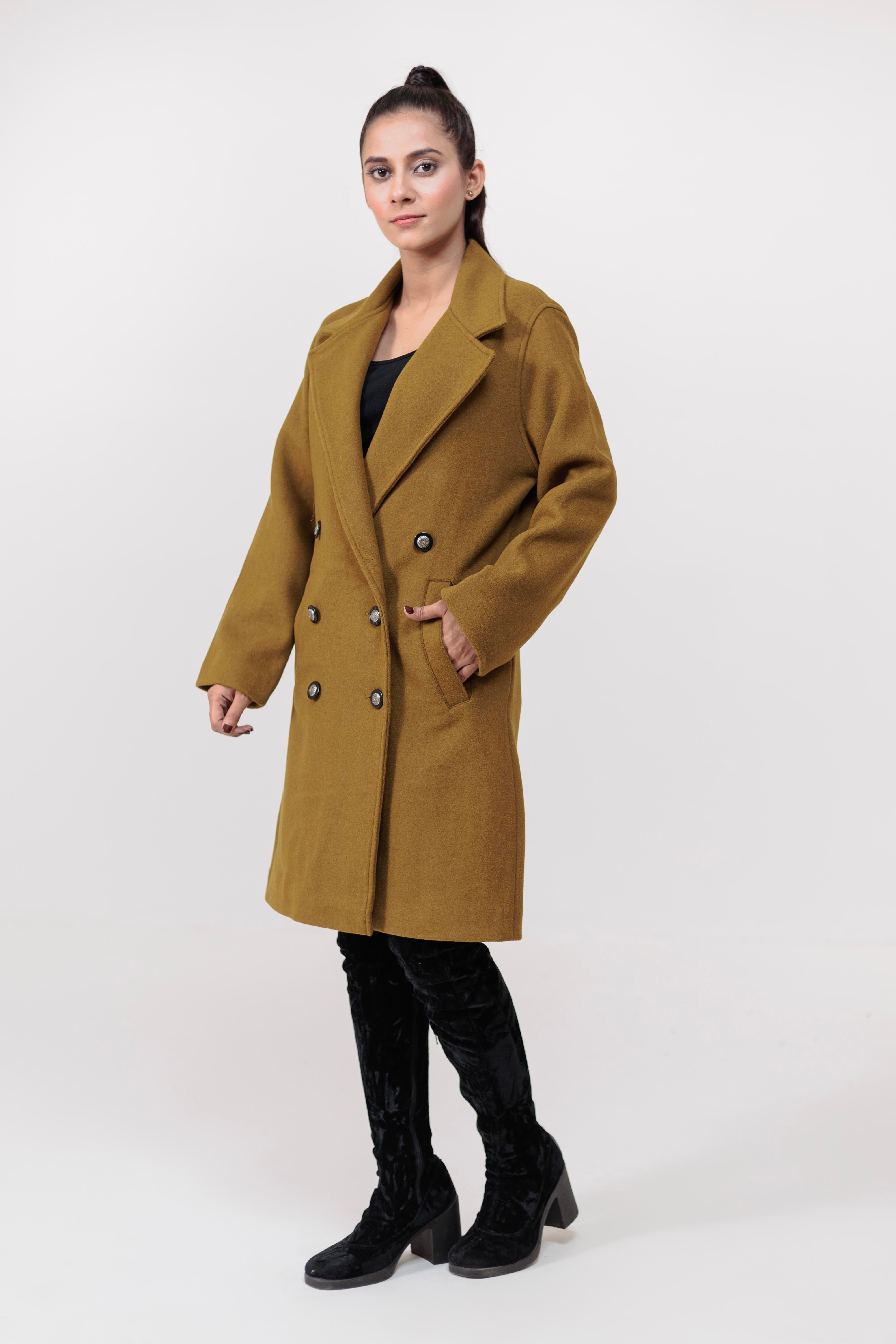 Soft Acrylic Wool Long Coat
