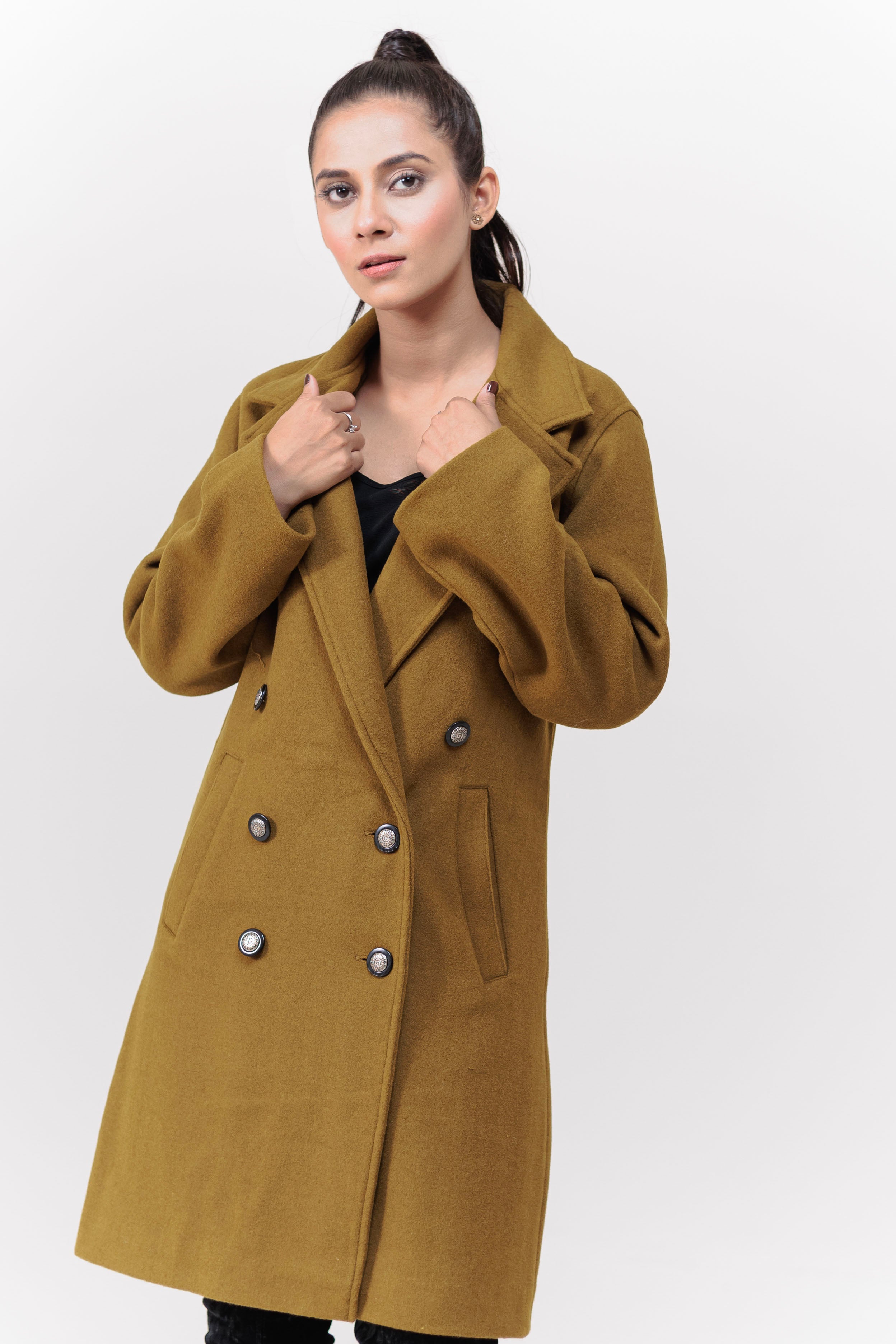Soft Acrylic Wool Long Coat