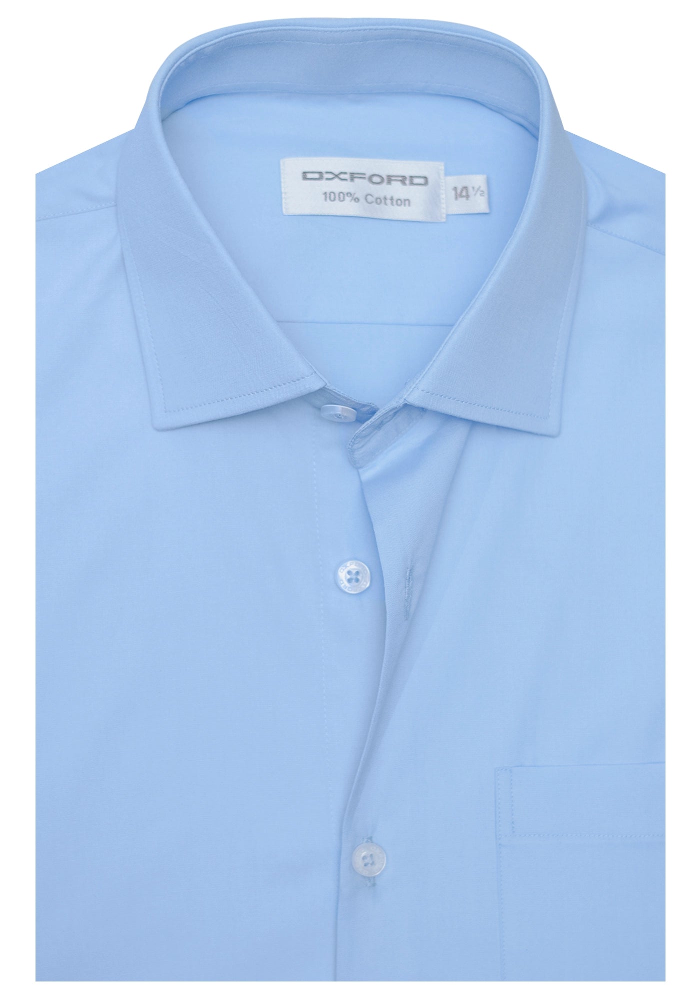 100% Cotton Plain Light Blue Formal Shirt