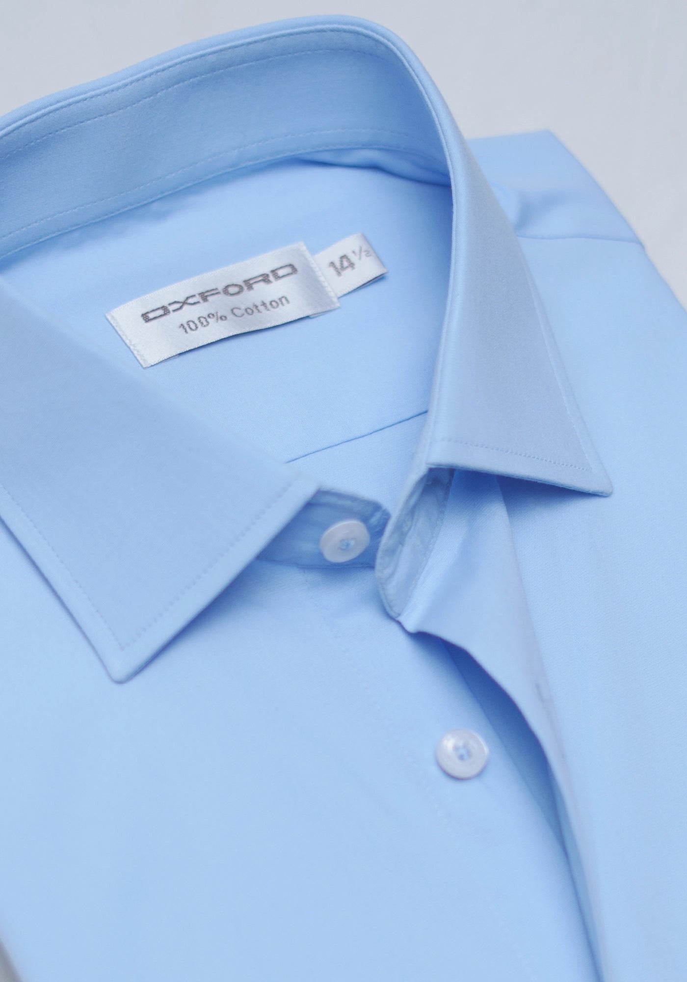 100% Cotton Plain Light Blue Formal Shirt