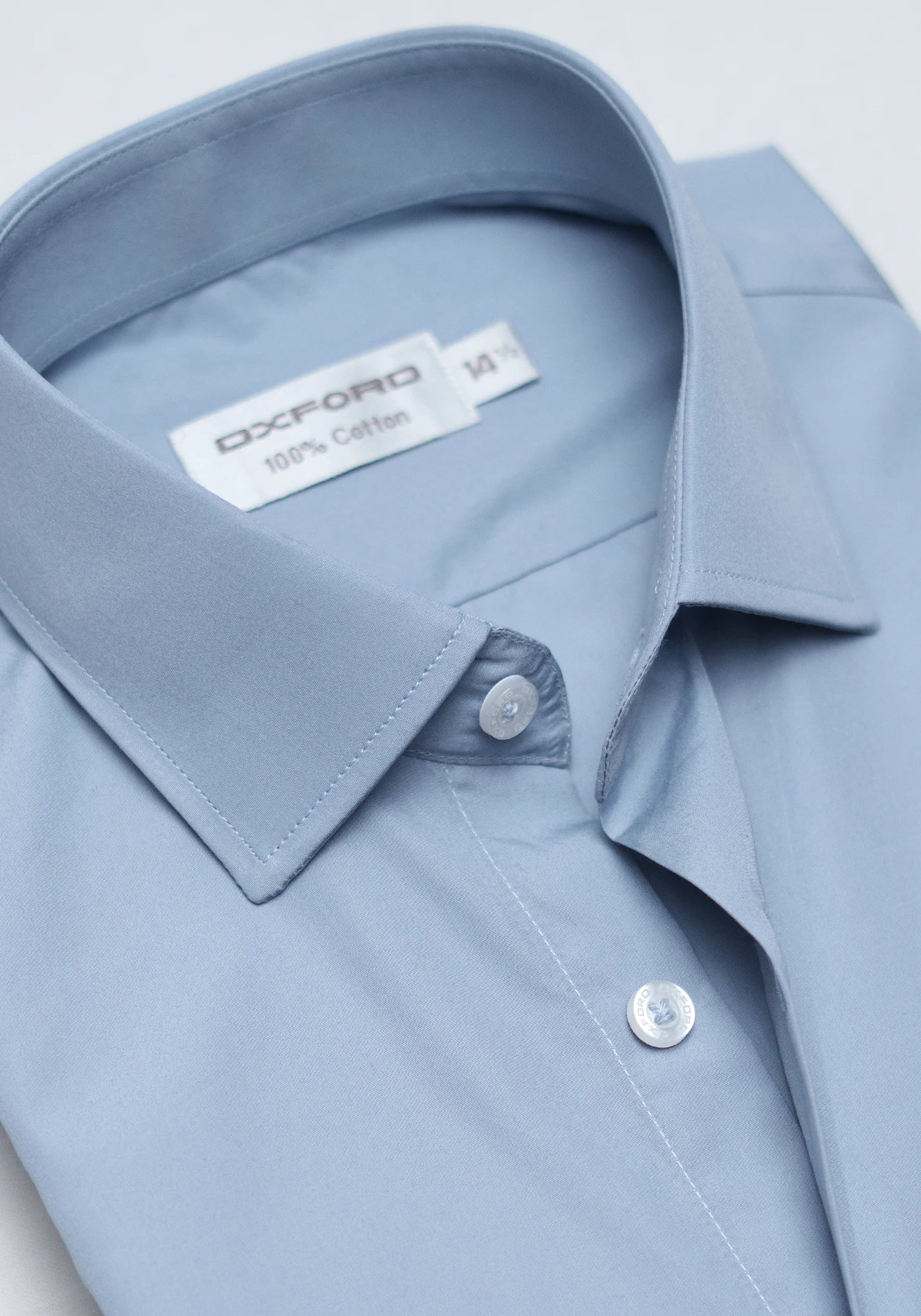 100% Cotton Plain Light Blue Formal Shirt