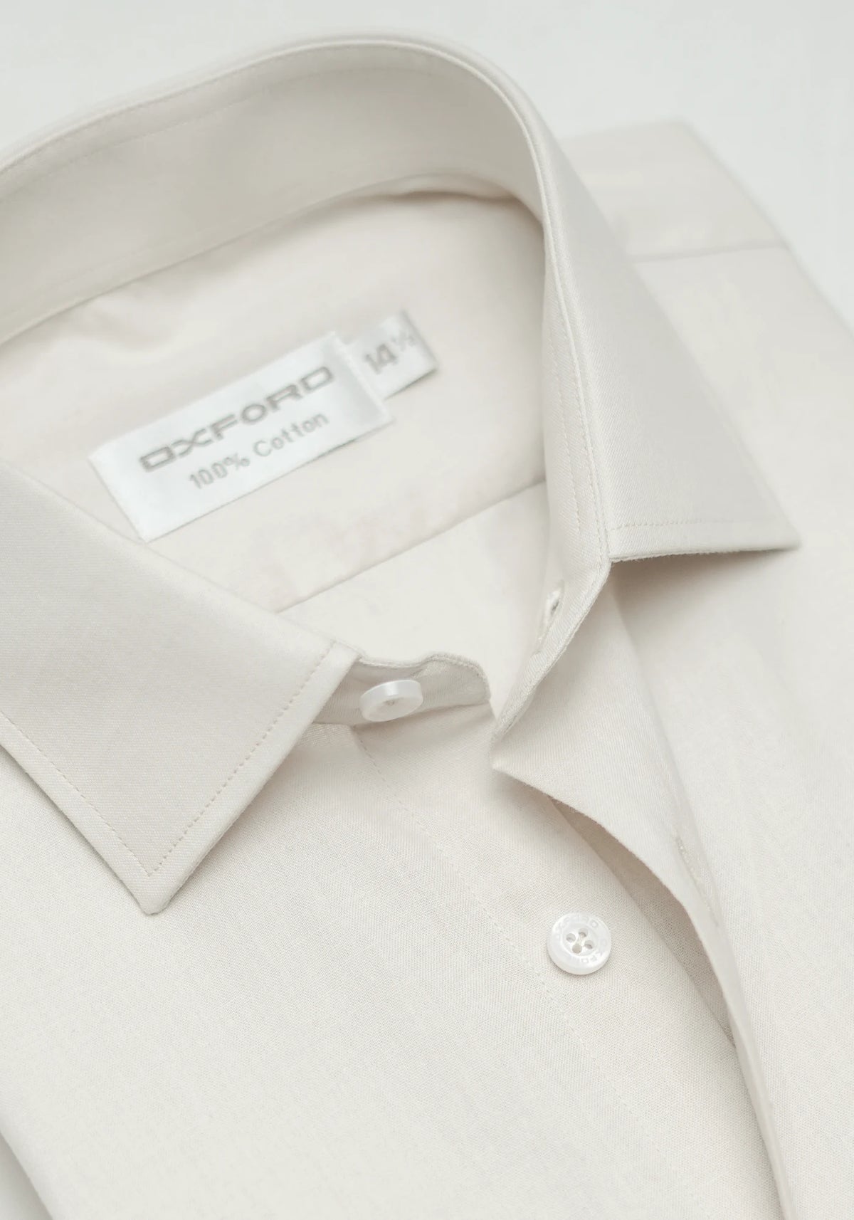 100% Cotton Plain Beige Formal Shirt