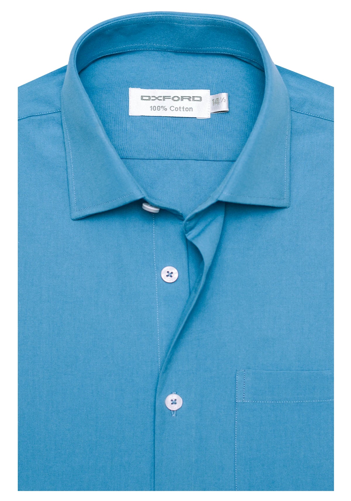 100% Cotton Teal Blue Formal Shirt