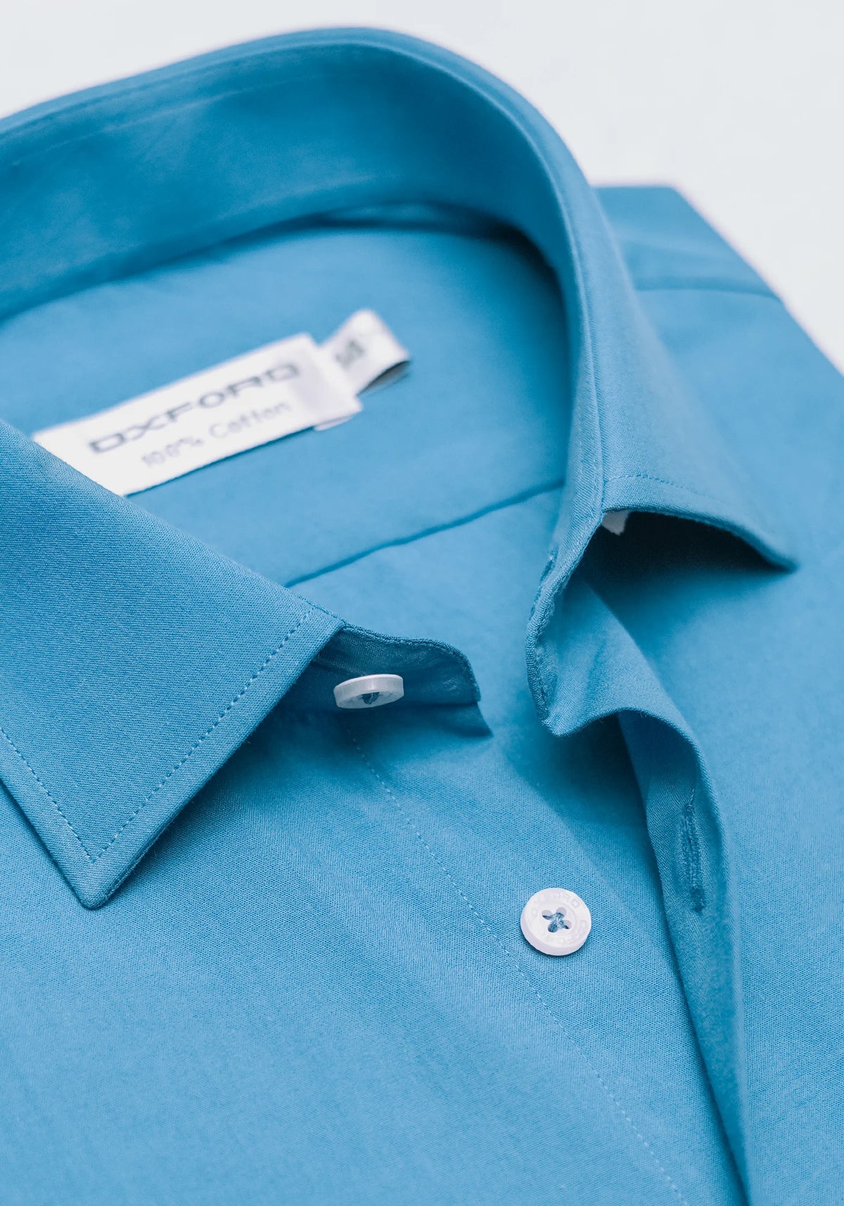 100% Cotton Teal Blue Formal Shirt