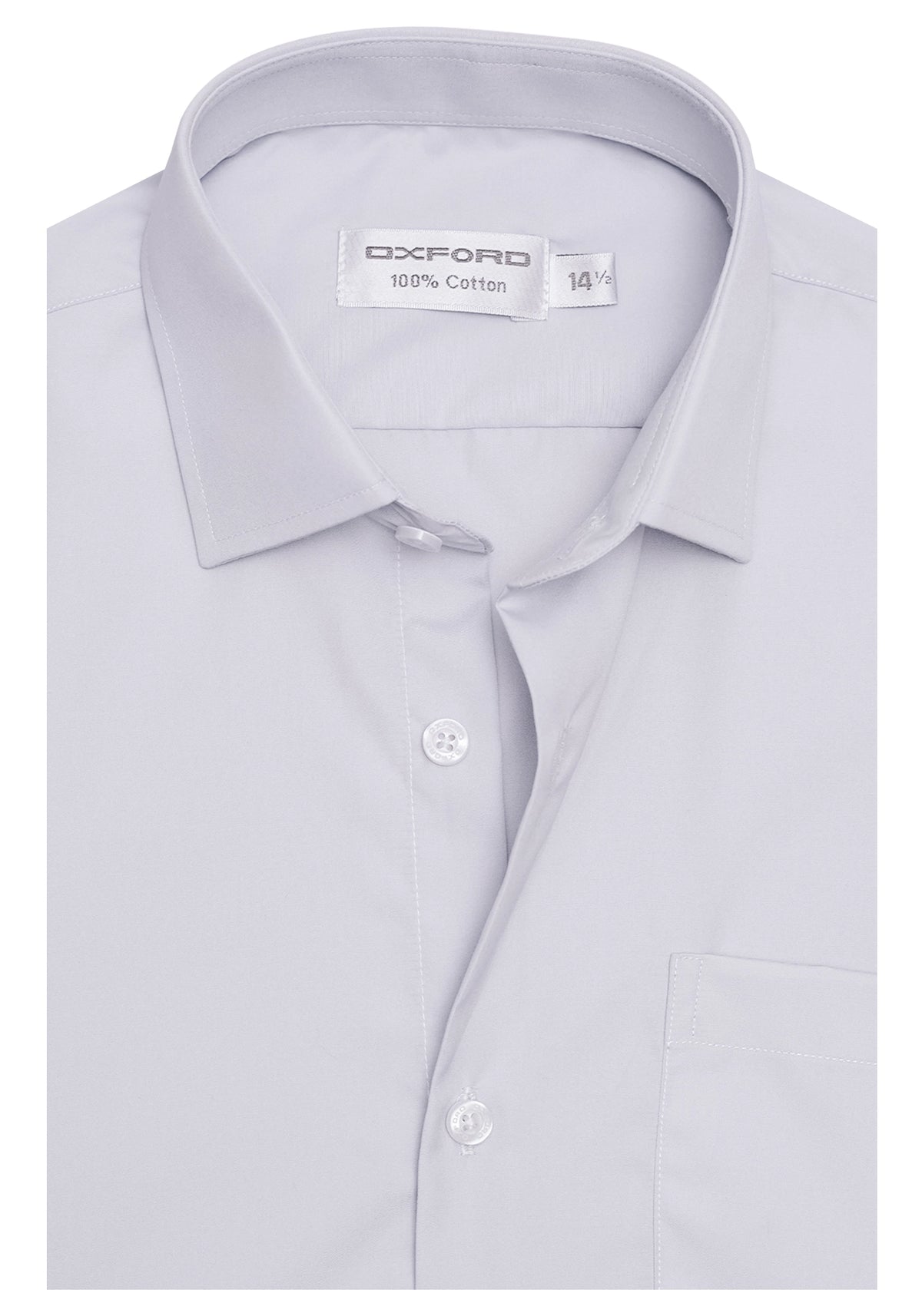 100% Cotton Light Gray  Formal Shirt