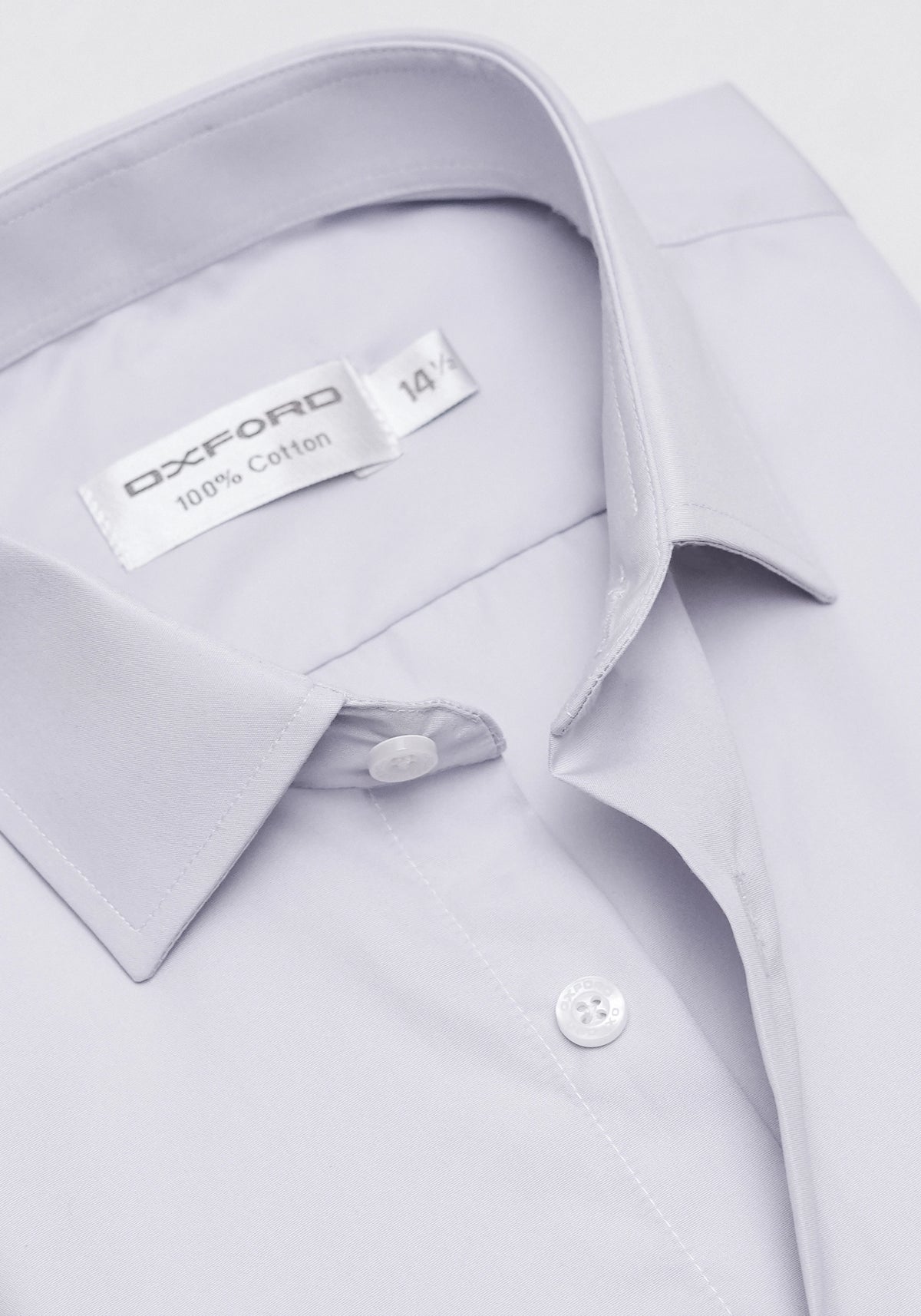 100% Cotton Light Gray  Formal Shirt