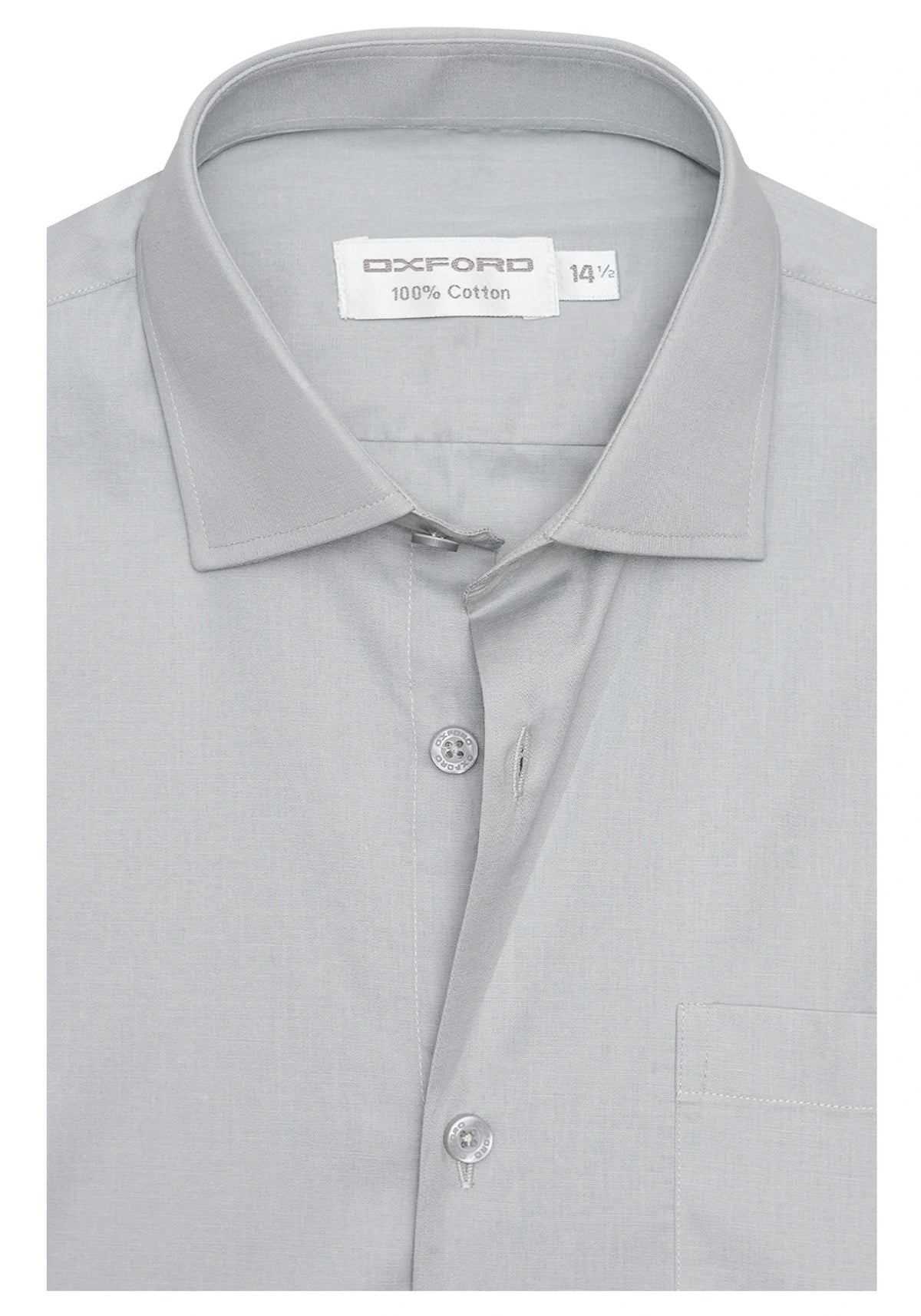 100% Cotton Gray Formal Shirt