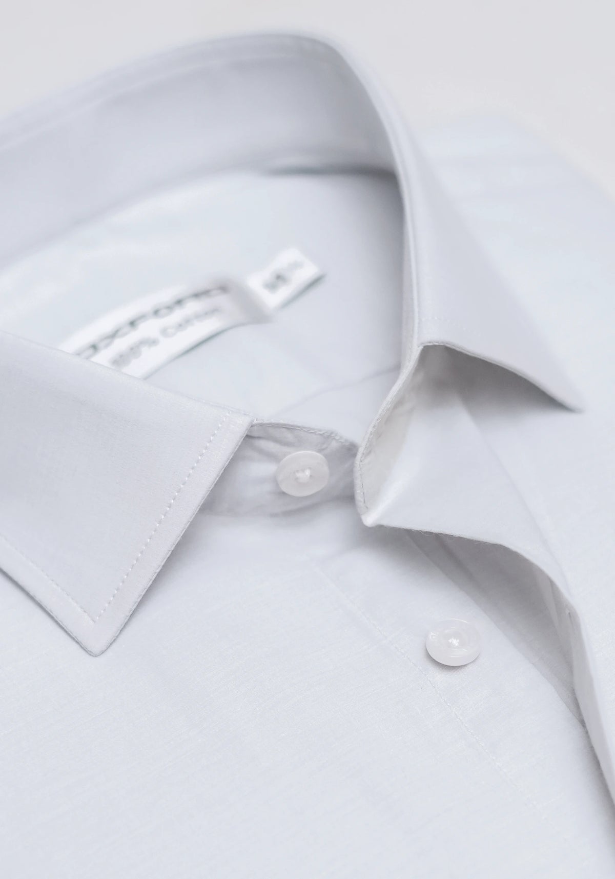 100% Cotton Self Light Gray Formal Shirt