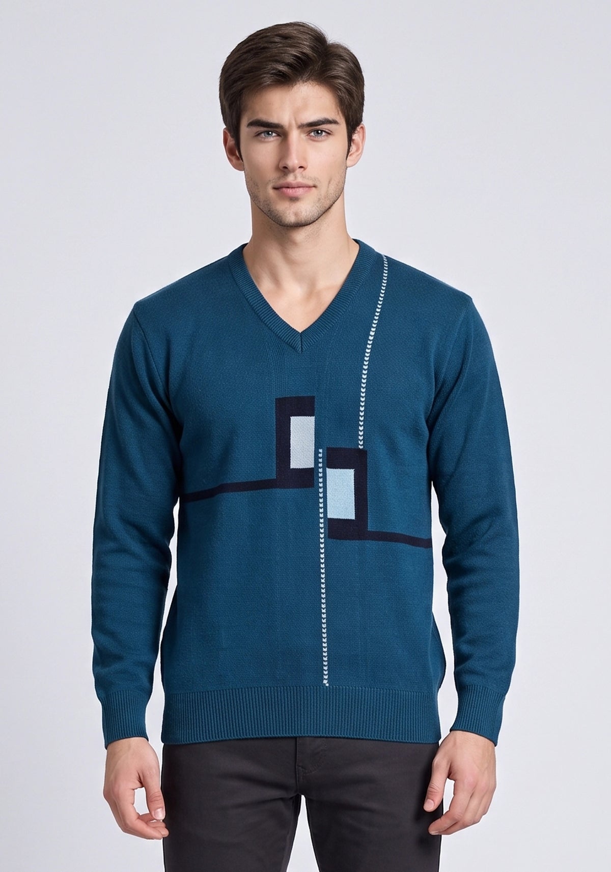 100% Lambswool Petrol Pullover