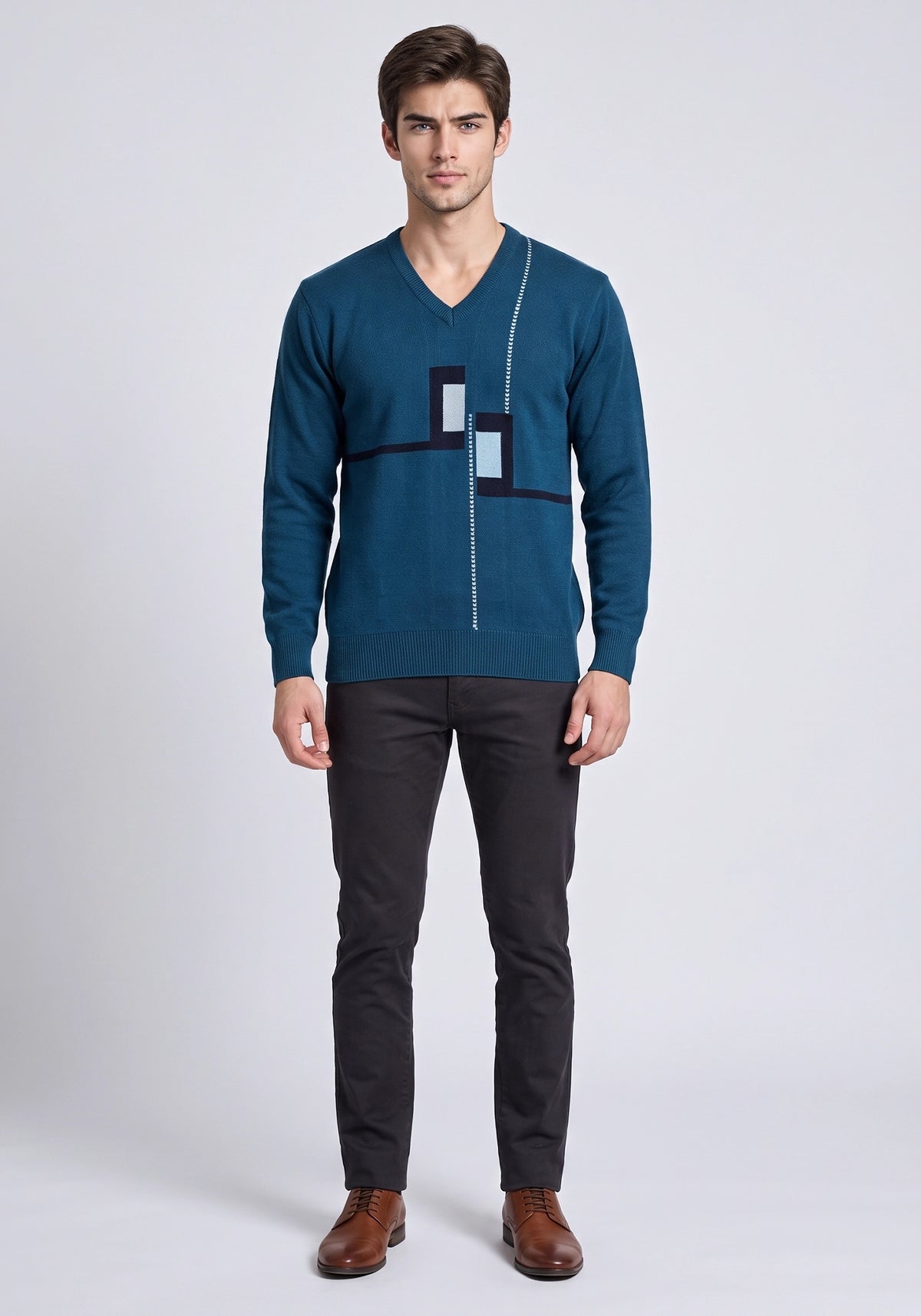 100% Lambswool Petrol Pullover