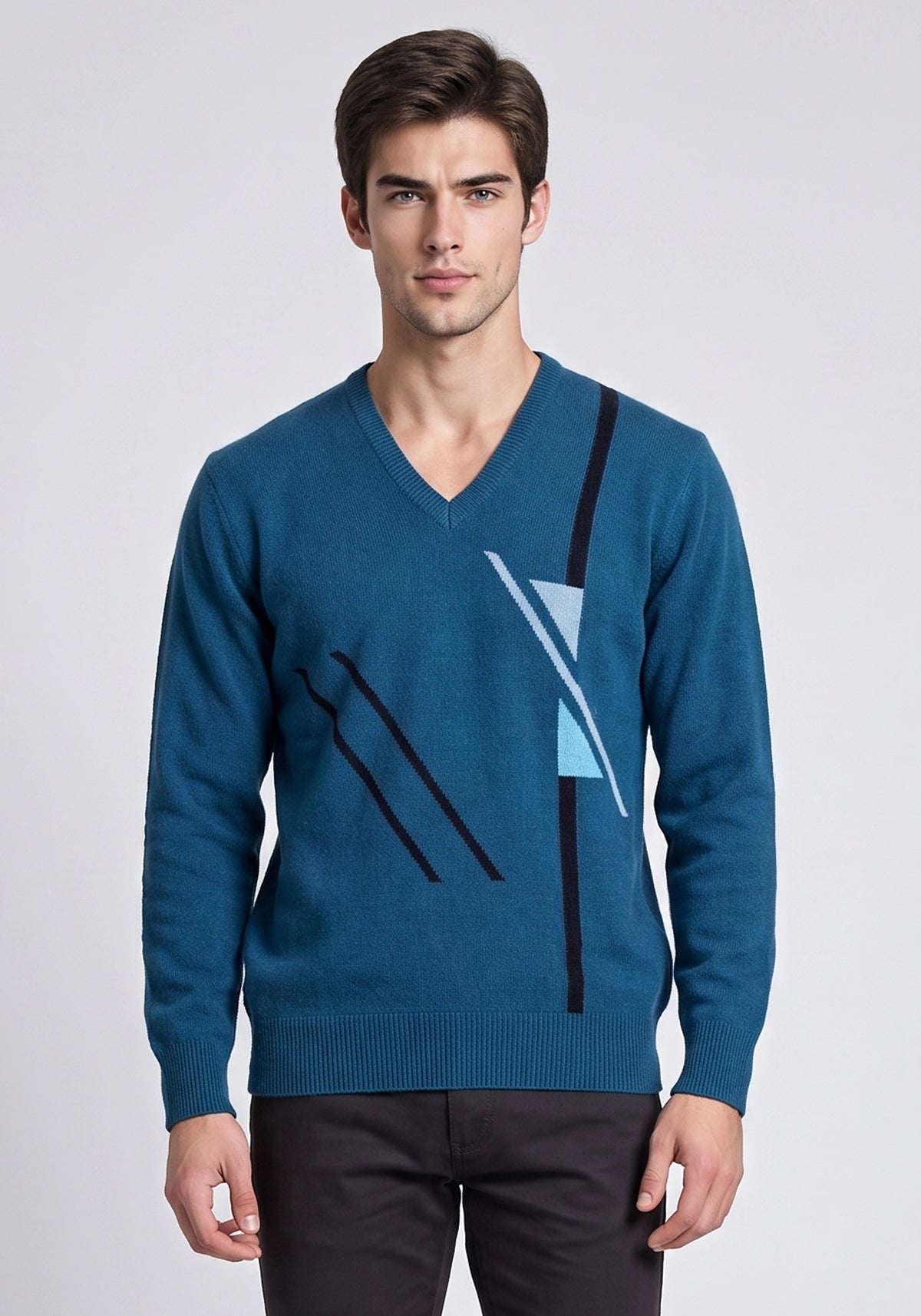 100% Lambswool Petrol Pullover
