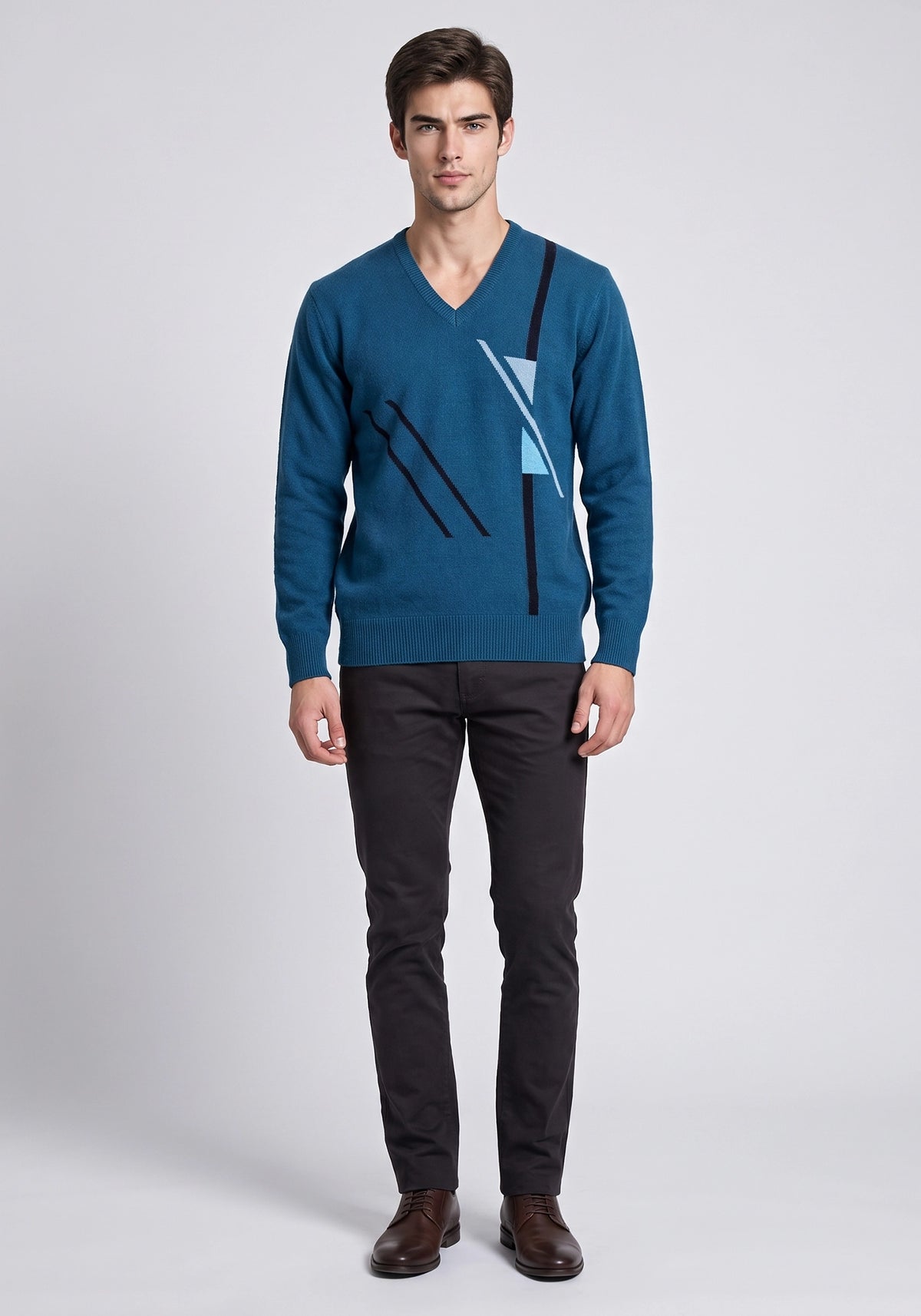 100% Lambswool Petrol Pullover
