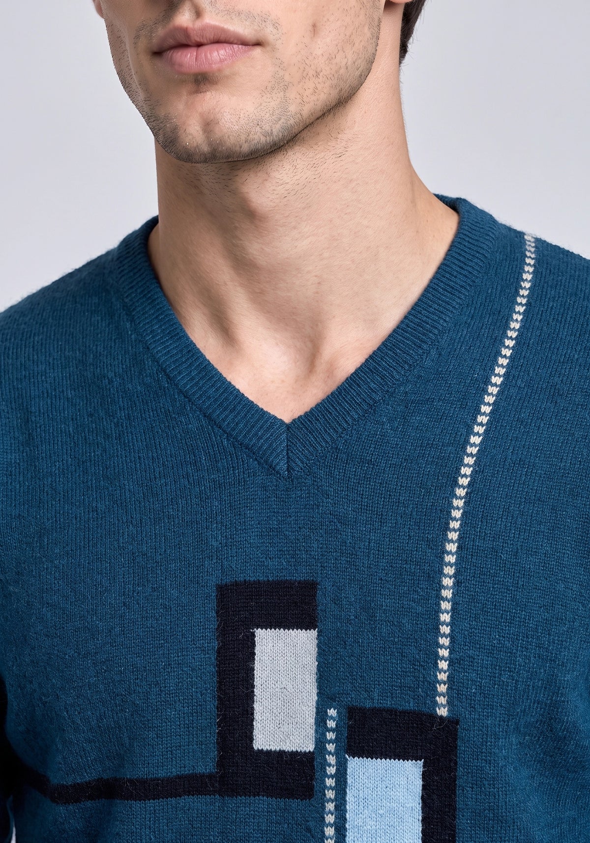 100% Lambswool Petrol Pullover