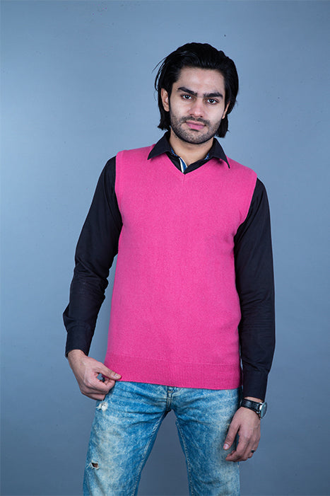 100% Super Lambswool Plain Sleeveless