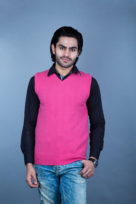100% Super Lambswool Plain Sleeveless