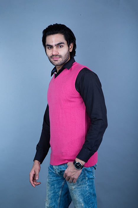 100% Super Lambswool Plain Sleeveless