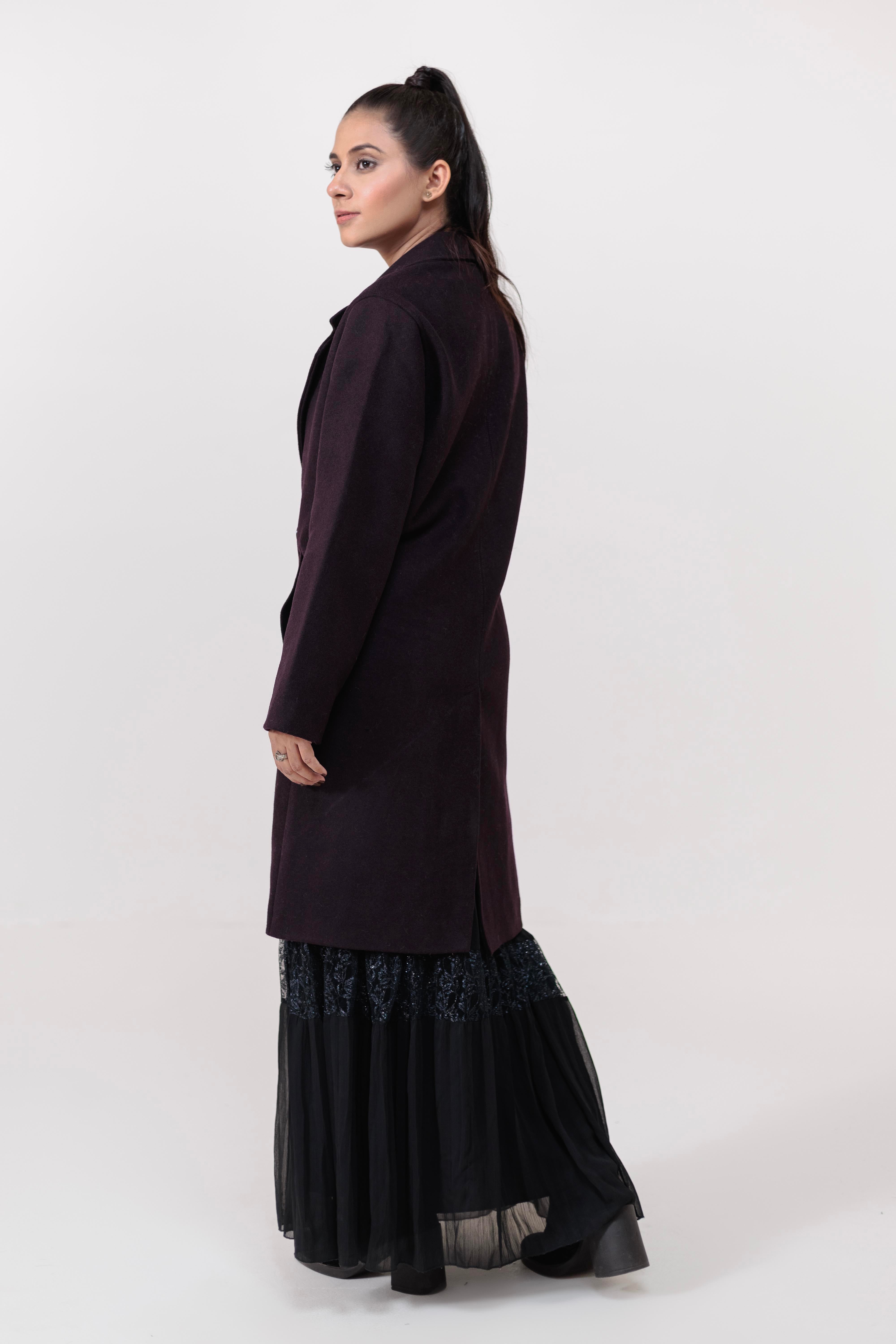 Soft Acrylic Wool Long Coat