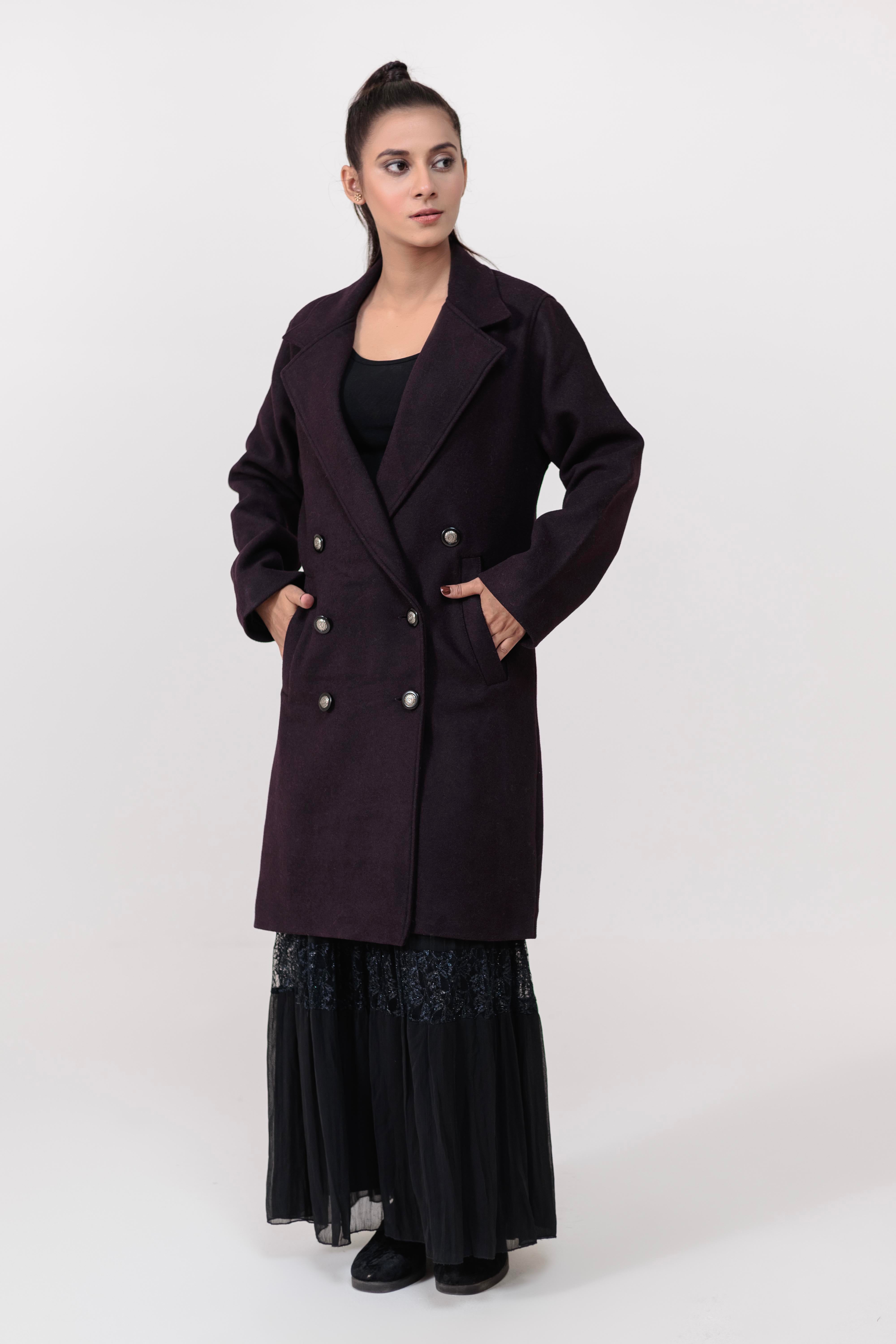 Soft Acrylic Wool Long Coat