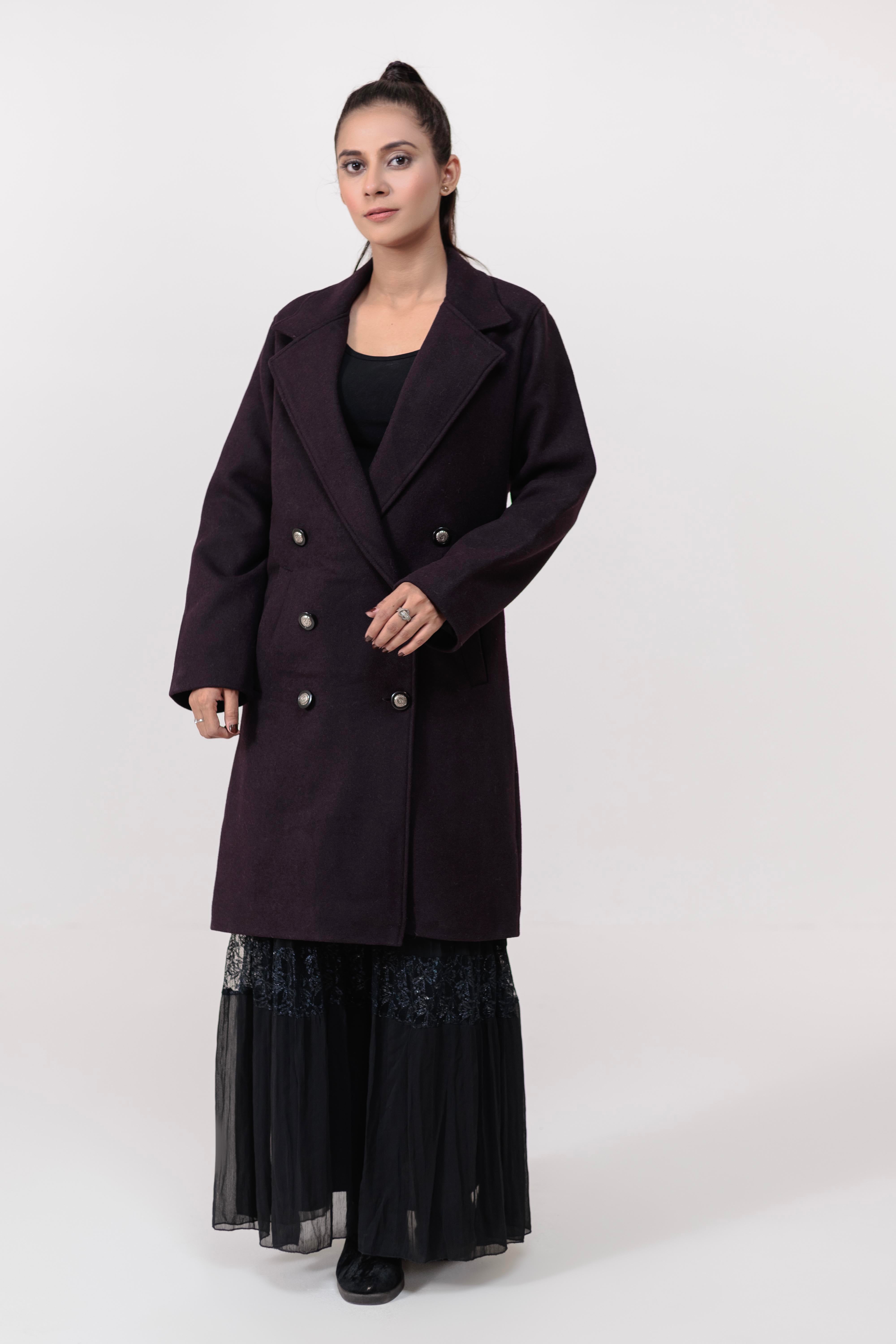 Soft Acrylic Wool Long Coat
