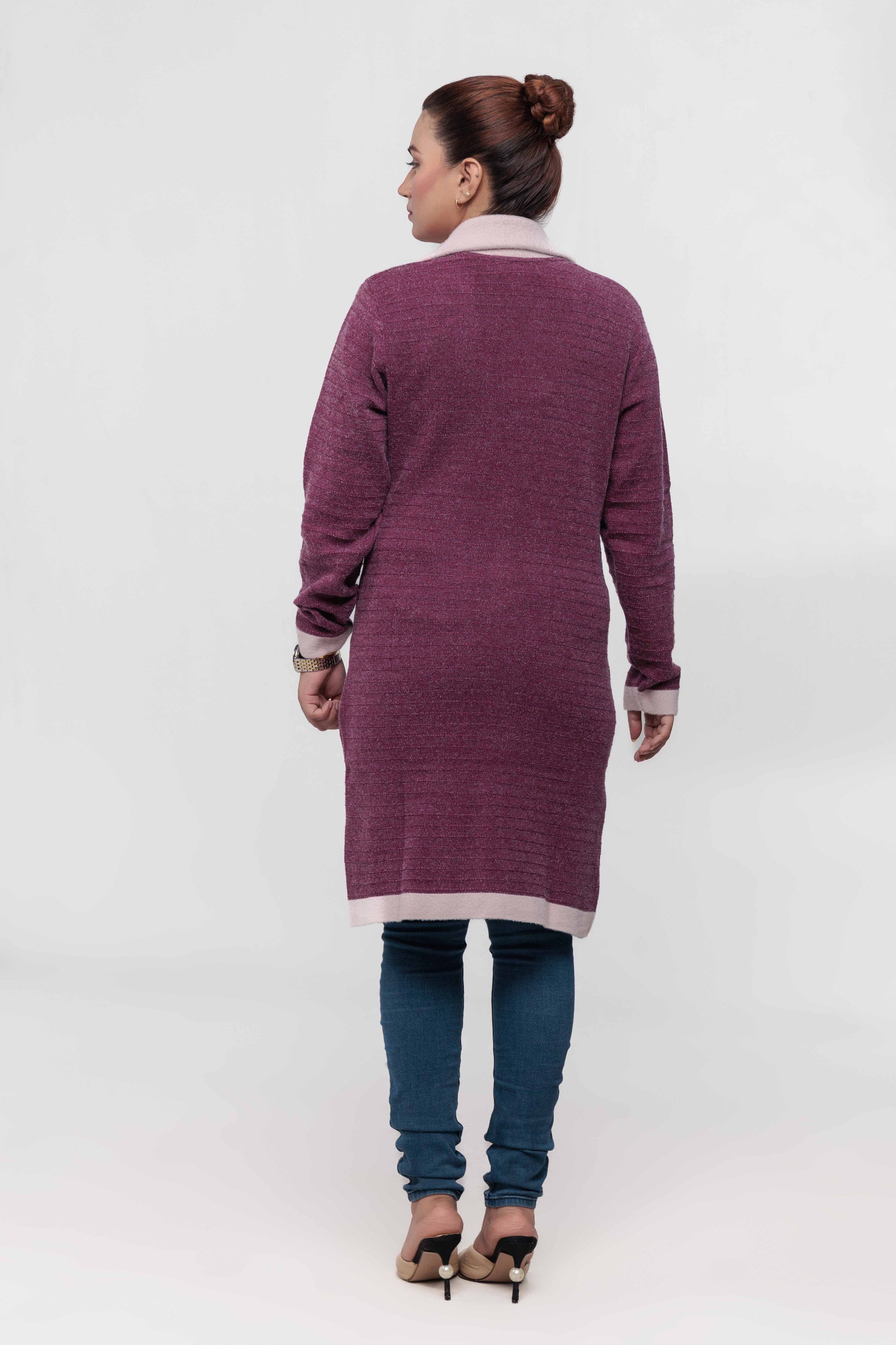 Acrylic Wool Long Coat