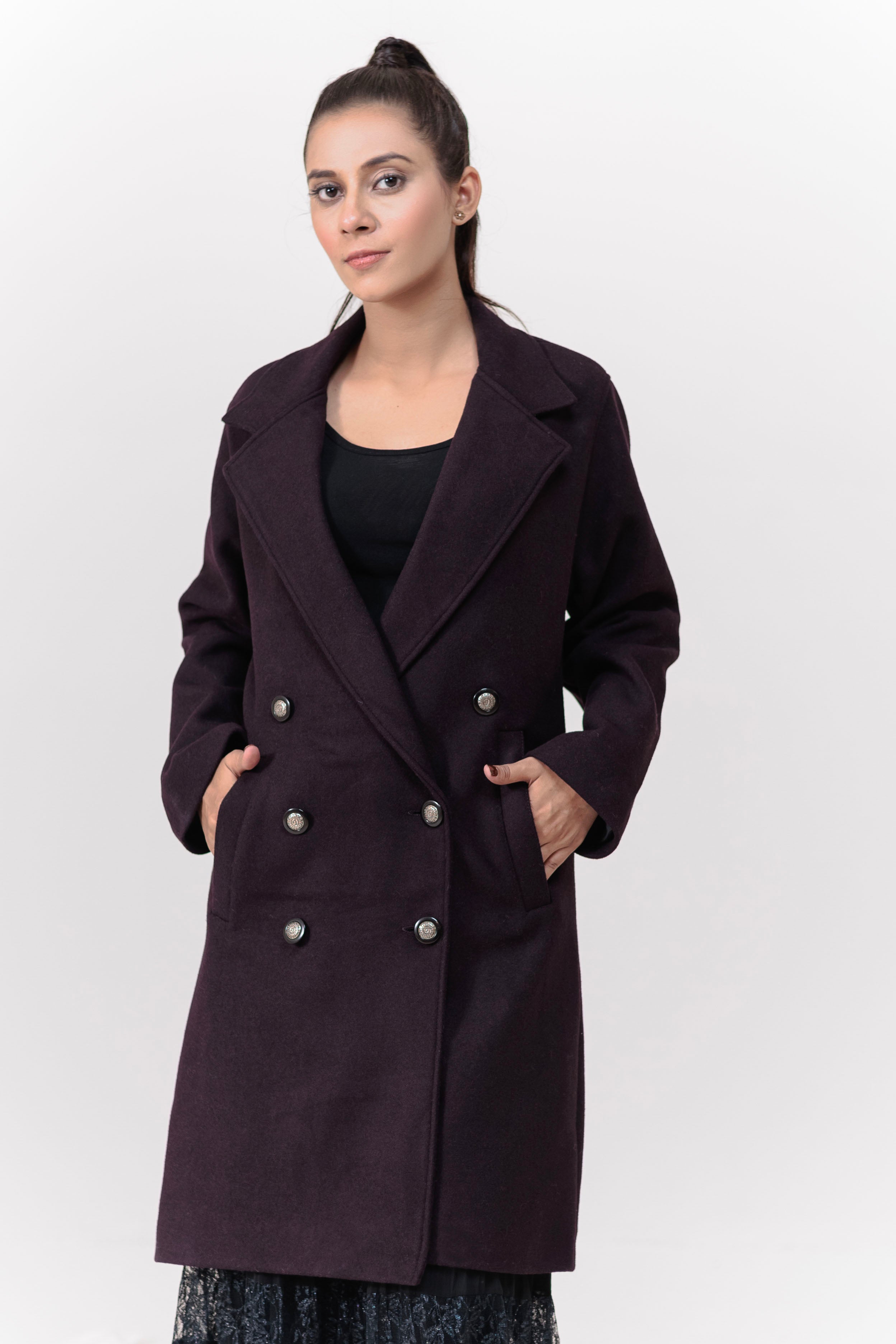 Soft Acrylic Wool Long Coat