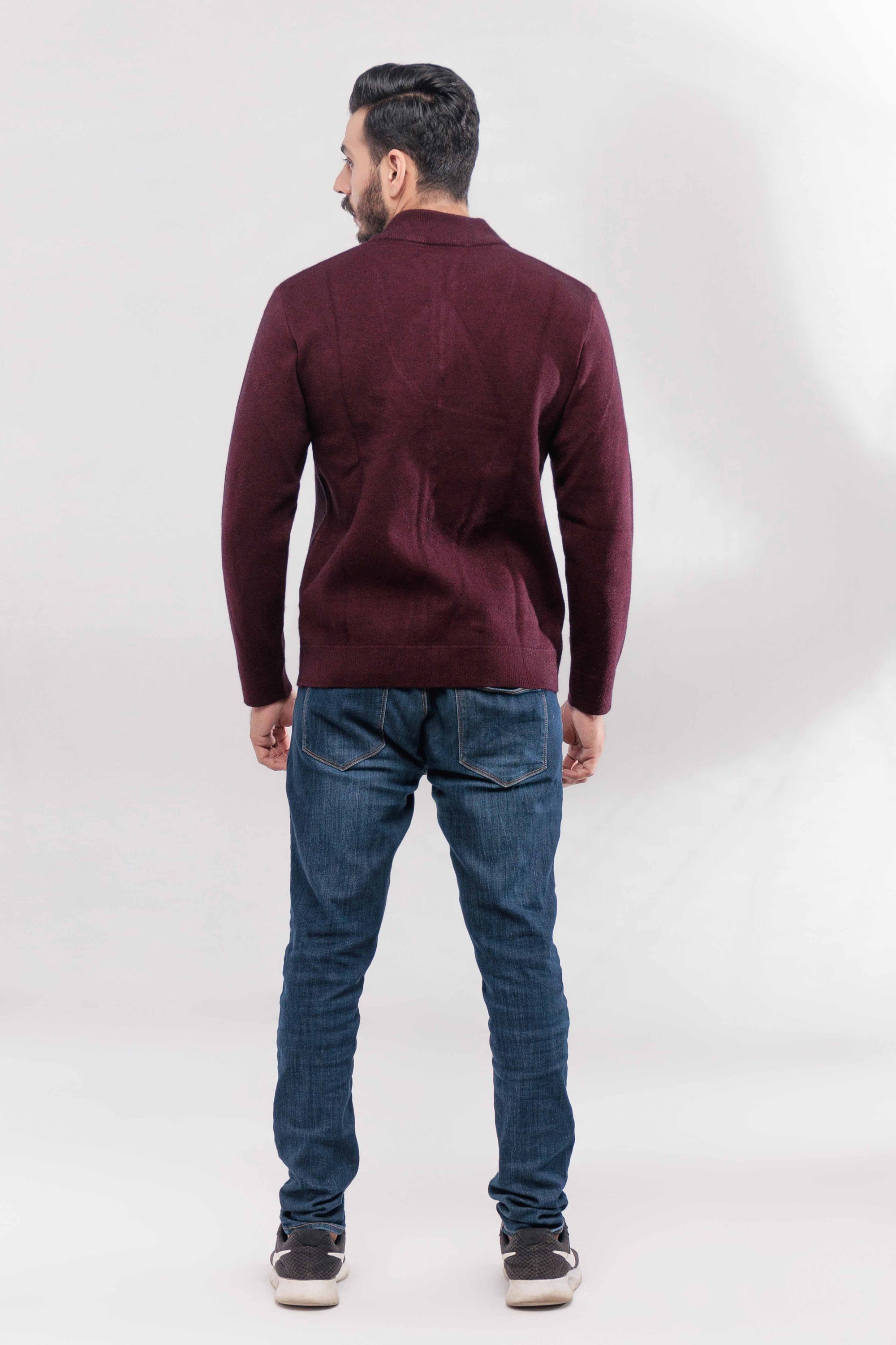 Soft Acrylic Wool Zipper Sweater
