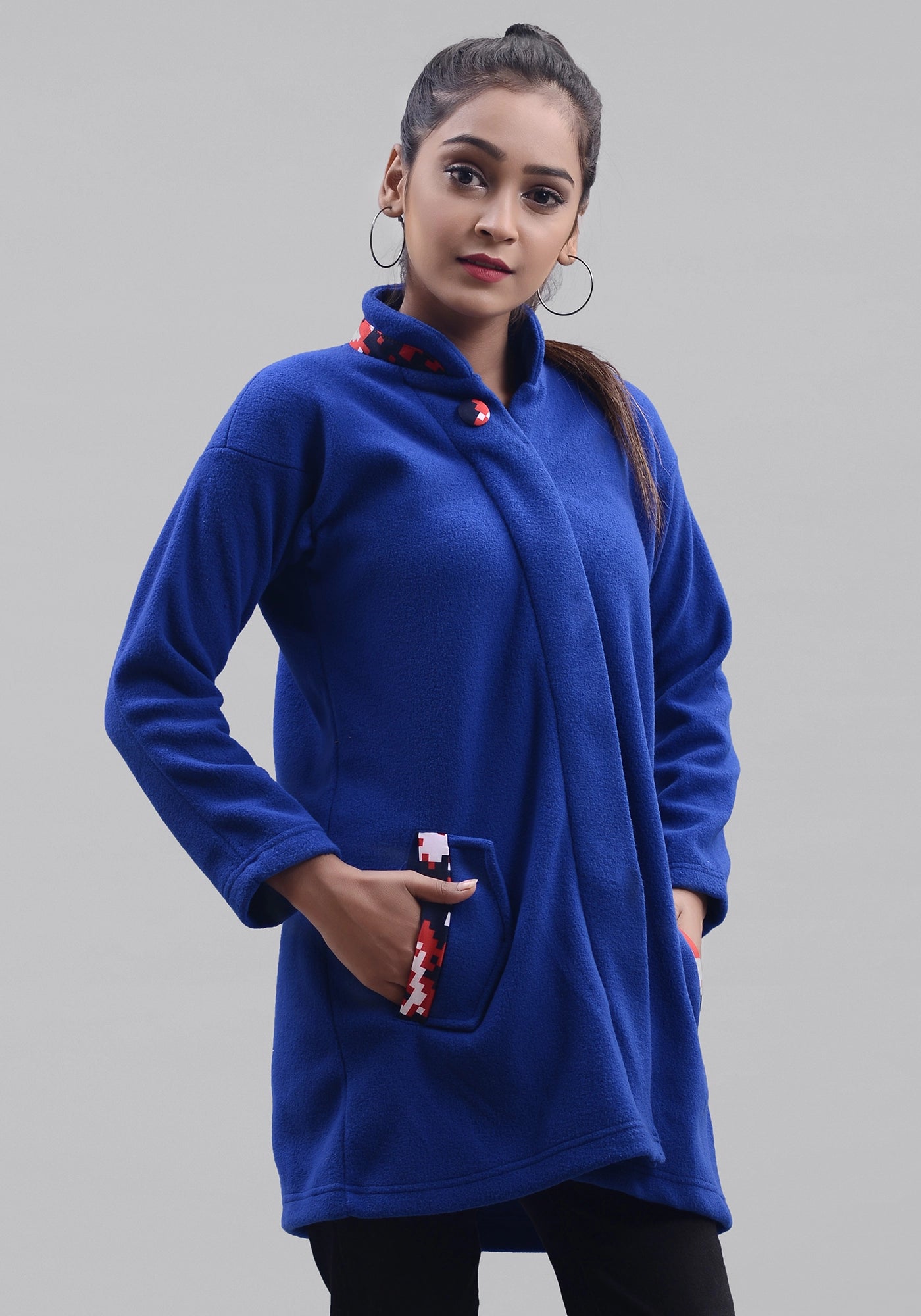 Ladies Royal Blue Polar Fleece Jacket