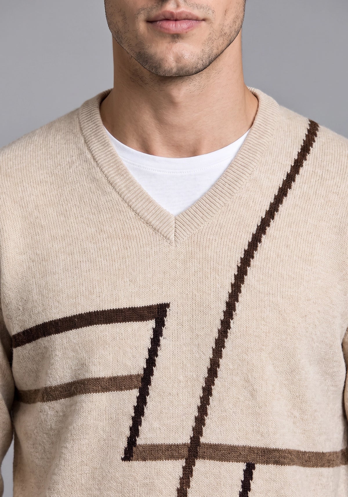 100% Lambswool Reed Beige Pullover