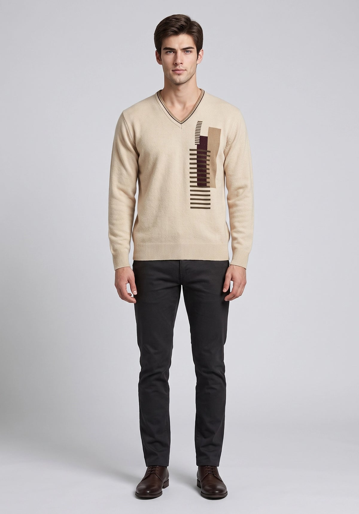 100% Lambswool Reed Beige Pullover