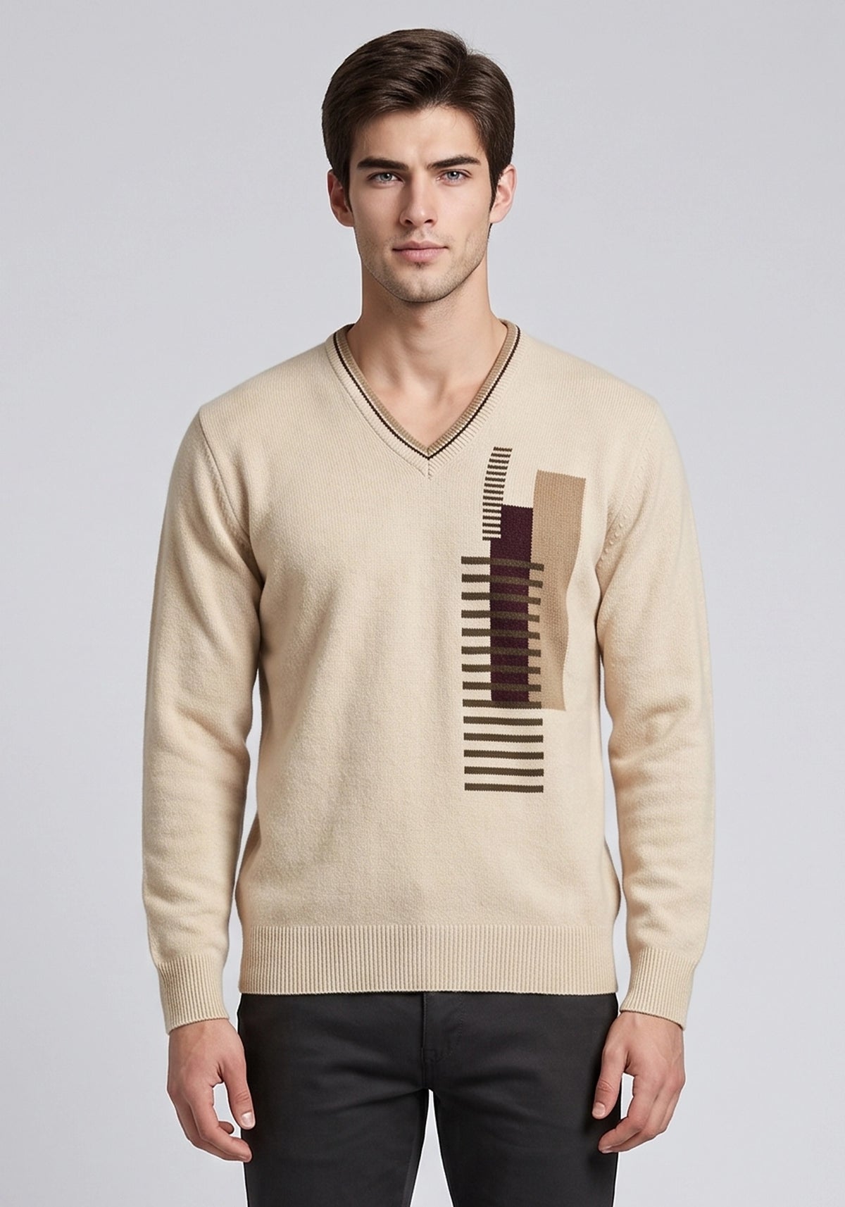 100% Lambswool Reed Beige Pullover
