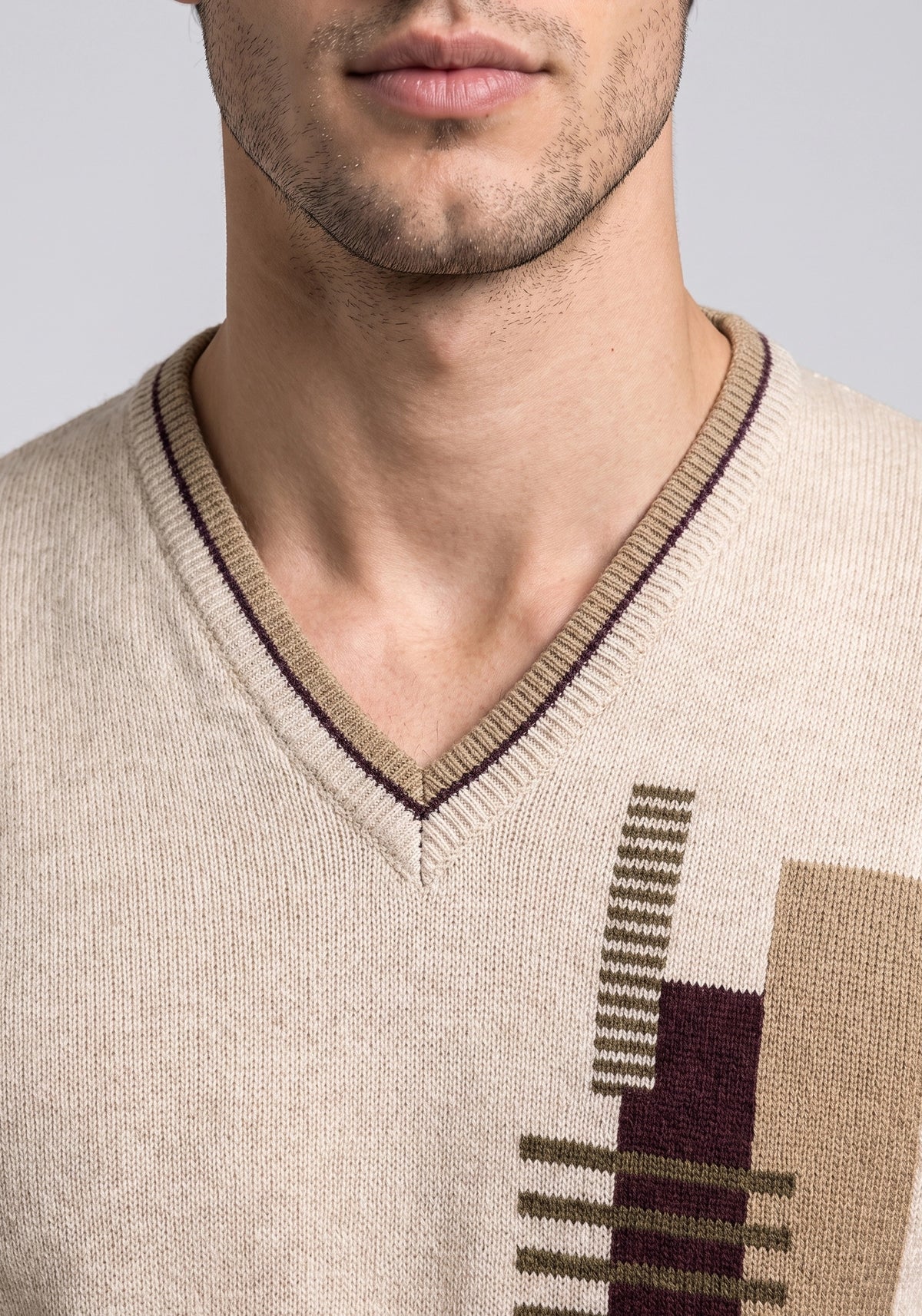 100% Lambswool Reed Beige Pullover