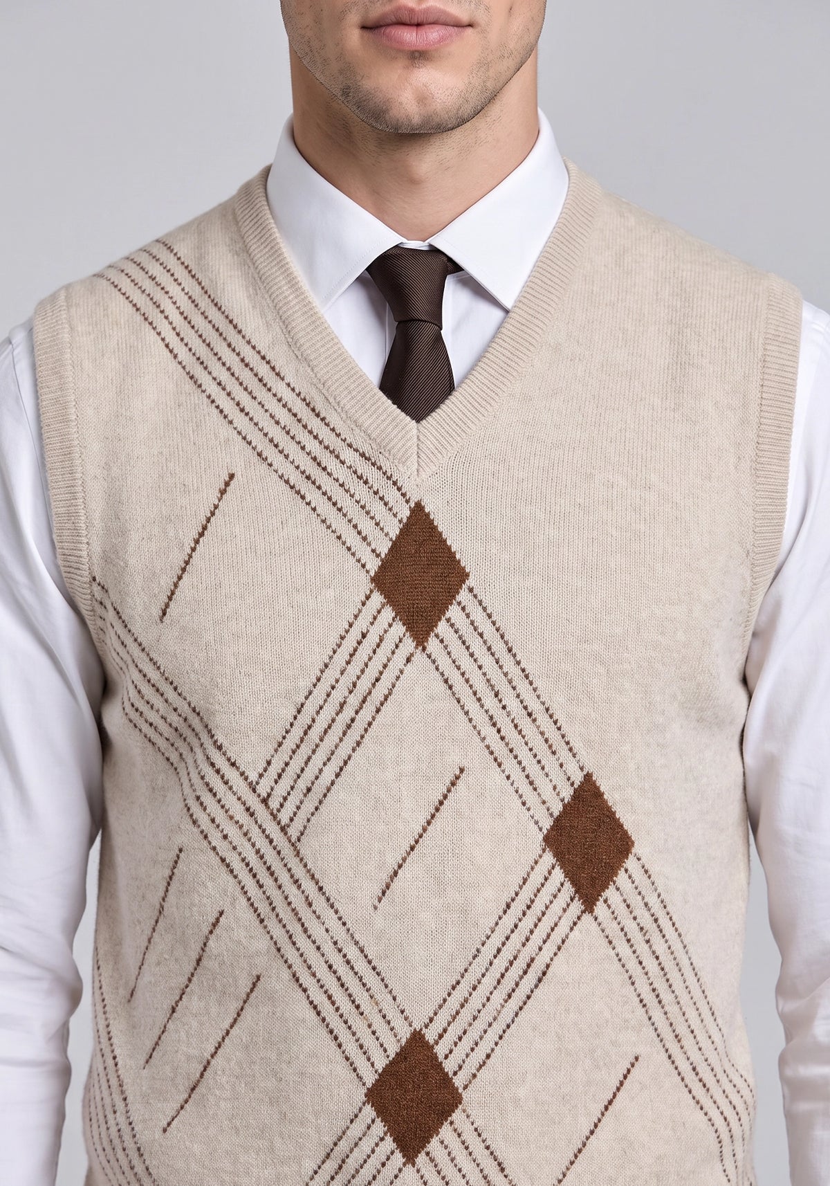 100% Lambswool Reed Sleeveless