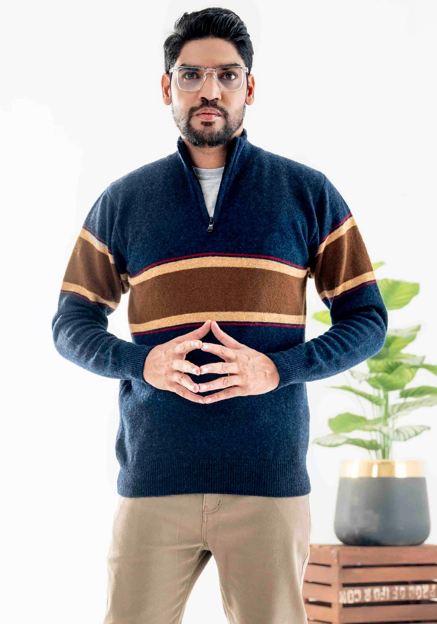 100% Lambswool Half Zipper